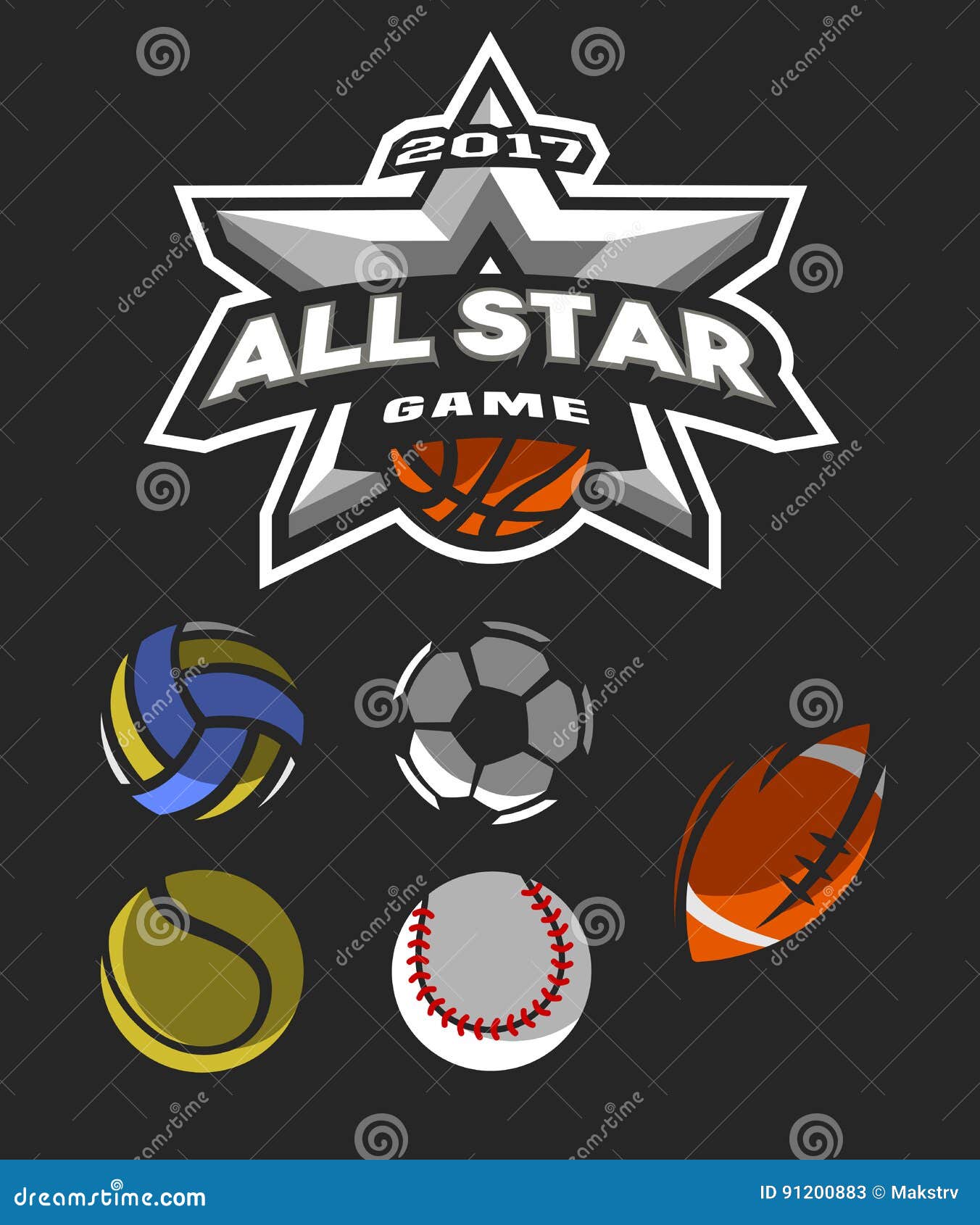 all star game logo, emblem.