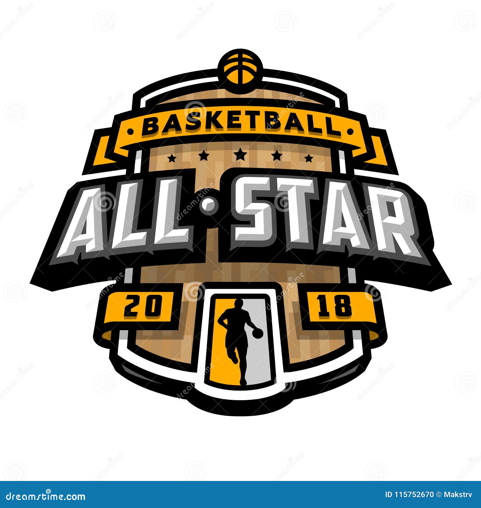 all stars of basketball, logo, emblem.