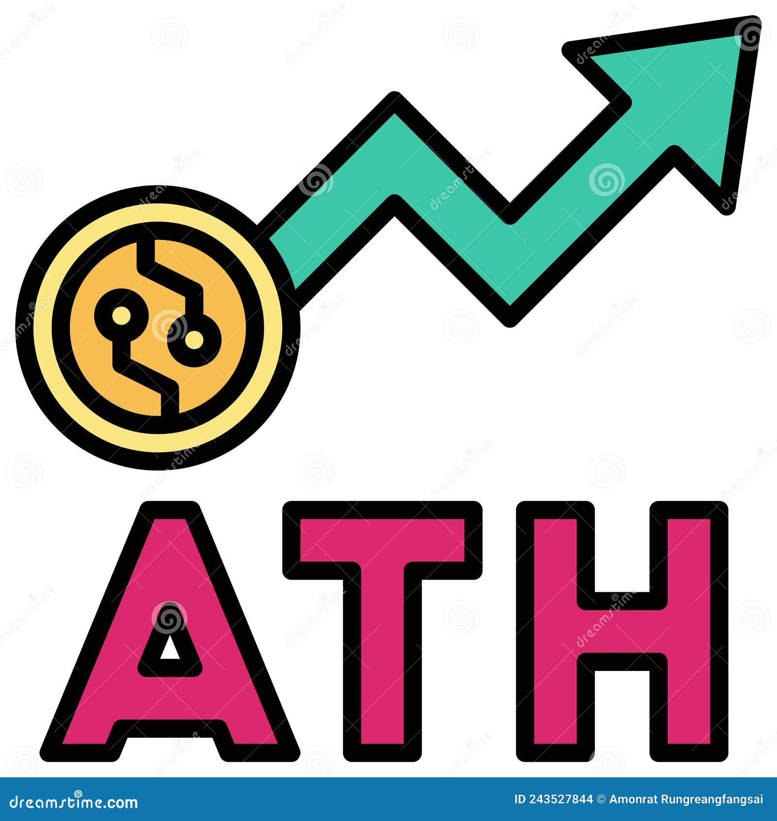 All Time High Icon, Crypto Related Vector Illustration Stock Vector -  Illustration of blockchain, bitcoin: 243527844