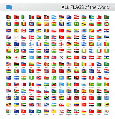 All World Tag Vector Flags - Collection Stock Illustration ...
