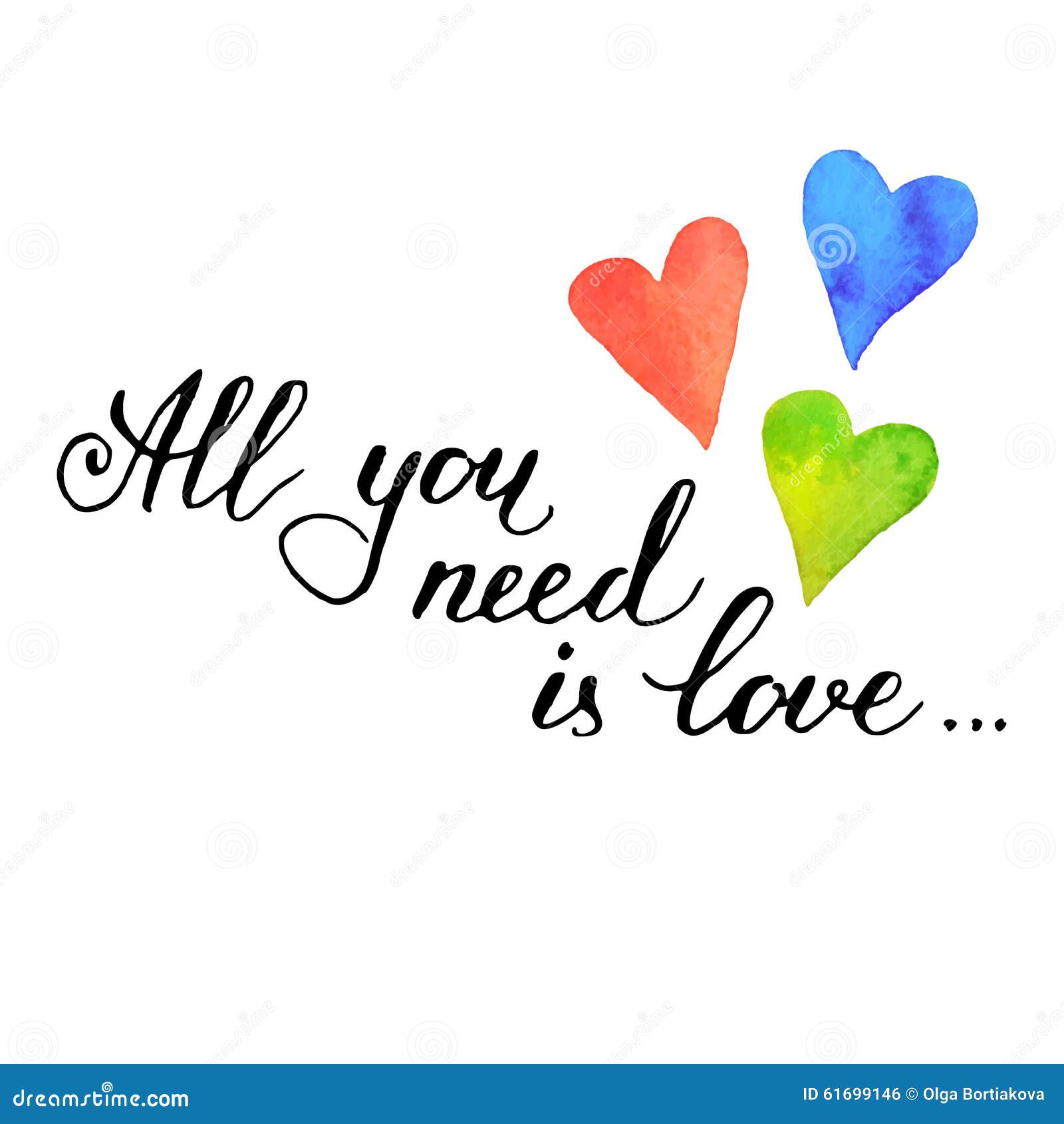 All You Need Is Love Stock Vector Illustration Of Modern