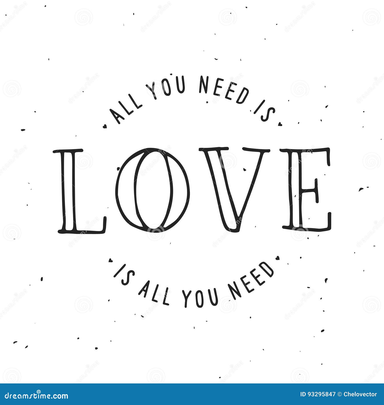 all you need is love lettering apparel t-shirt .  vintage .