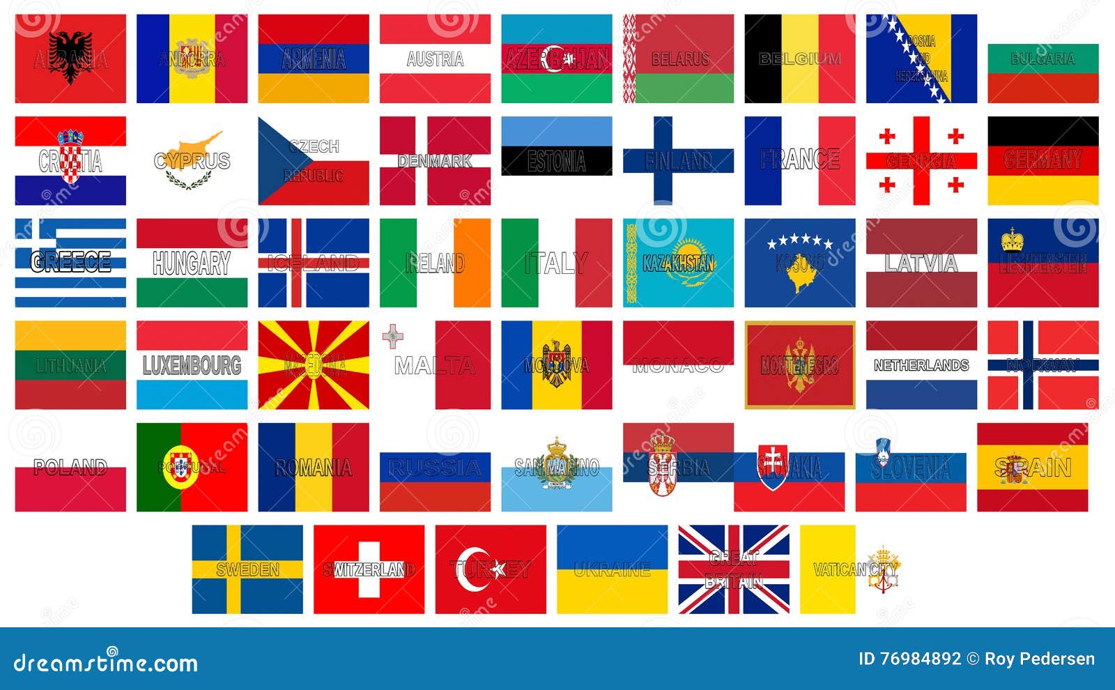 Alle Flaggen Von Europa Stock Abbildung Illustration Von Europa