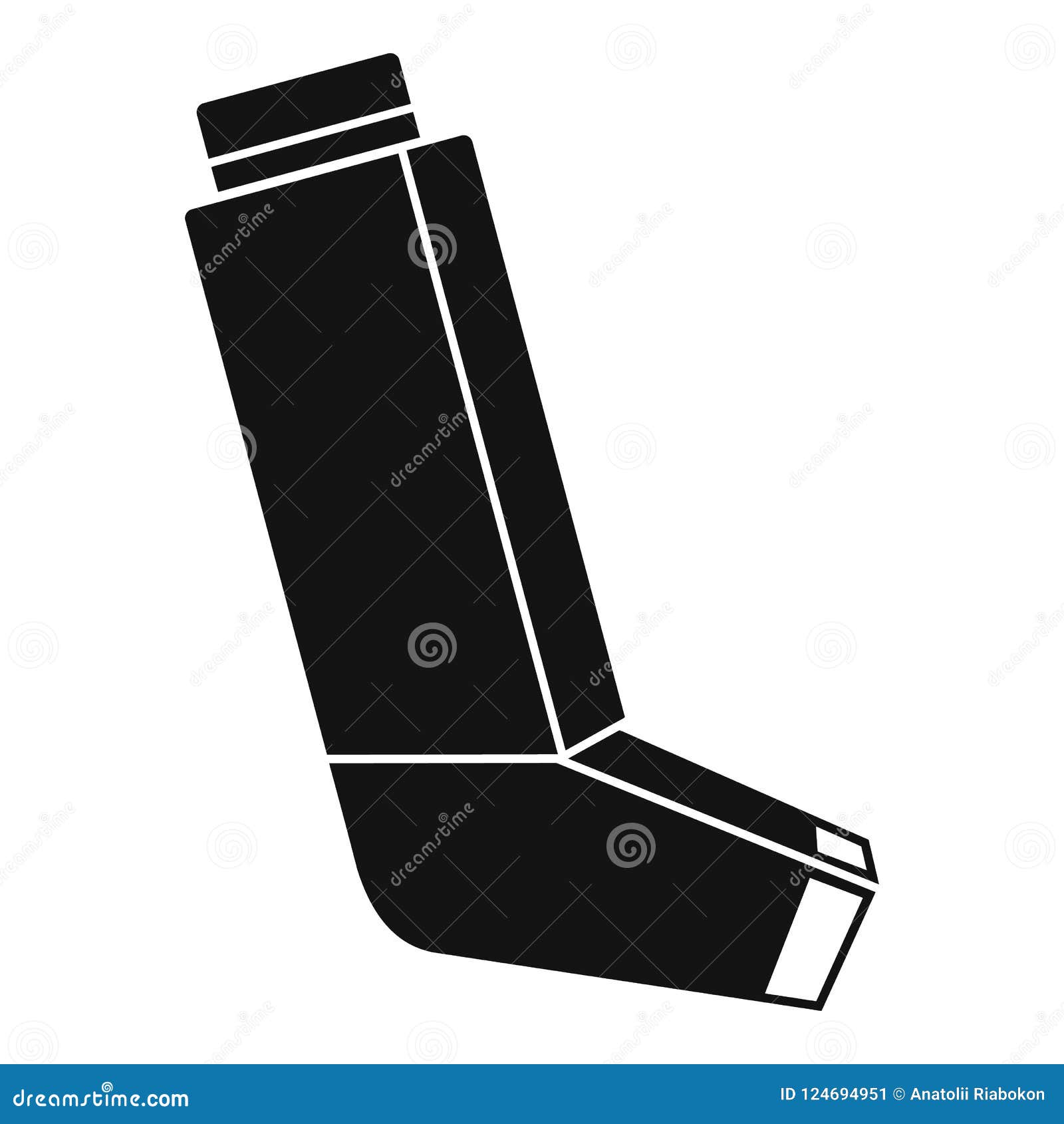 Allergy Inhaler Icon, Simple Style Stock Illustration - Illustration of