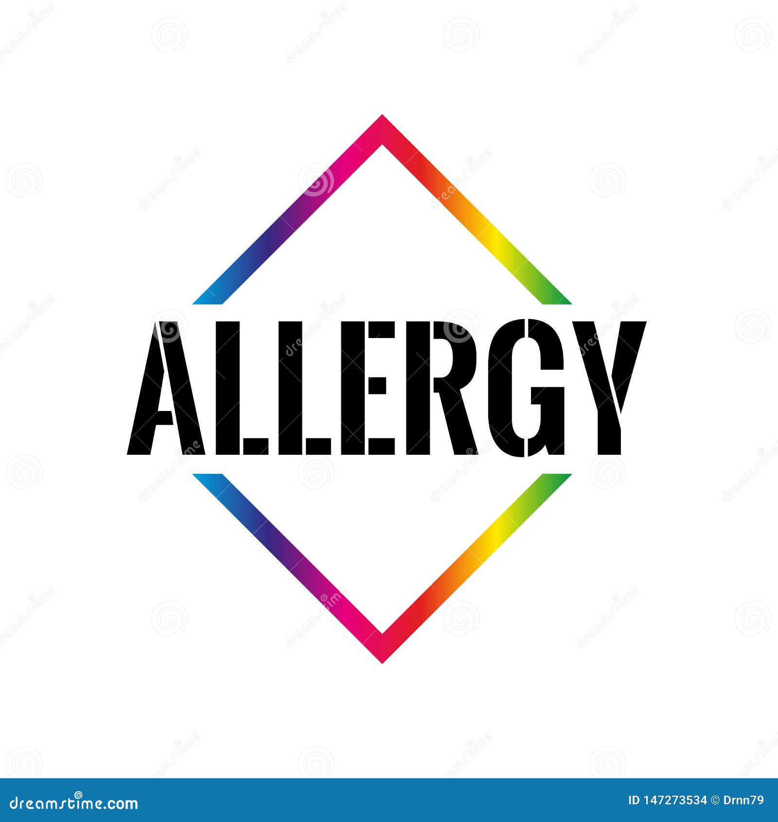 Allergy Triangle or Pyramid Line Art Vector Icon Stock Vector