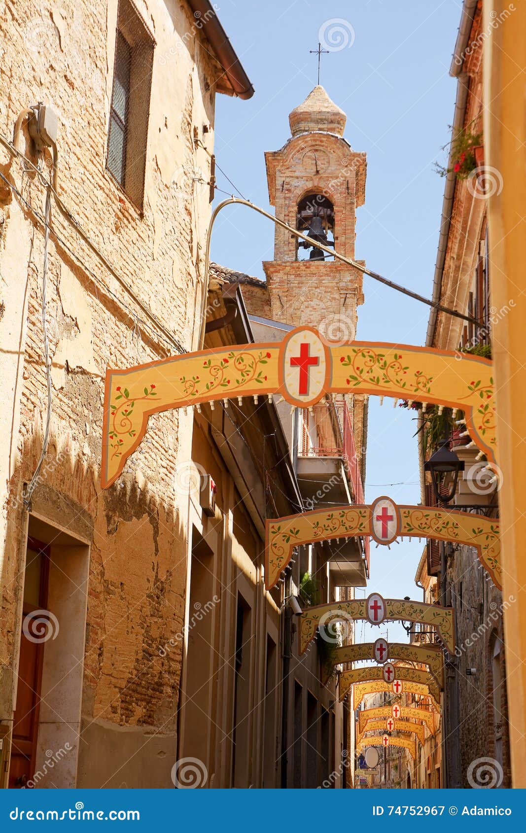 alley of bucchianico during of st. urbano holiday