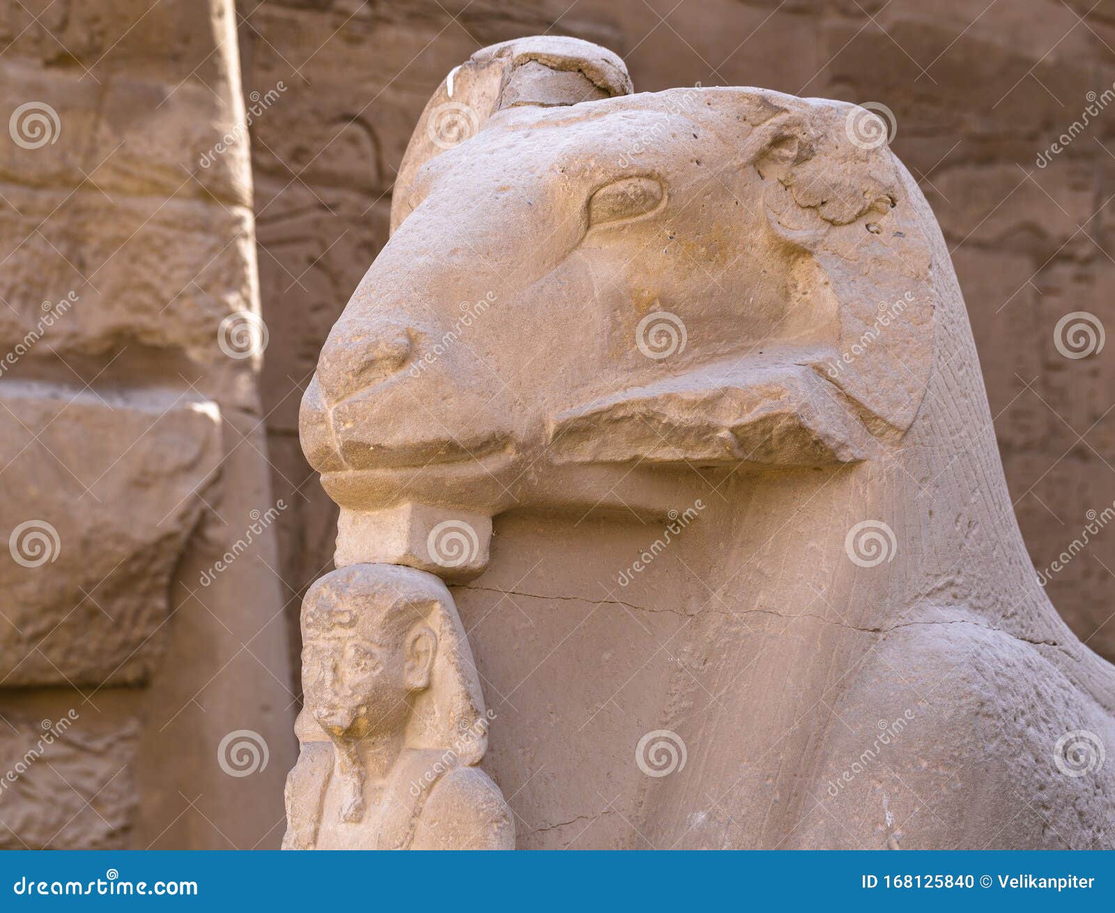 alley of the ram-headed sphinxes. karnak temple. luxor, egypt.