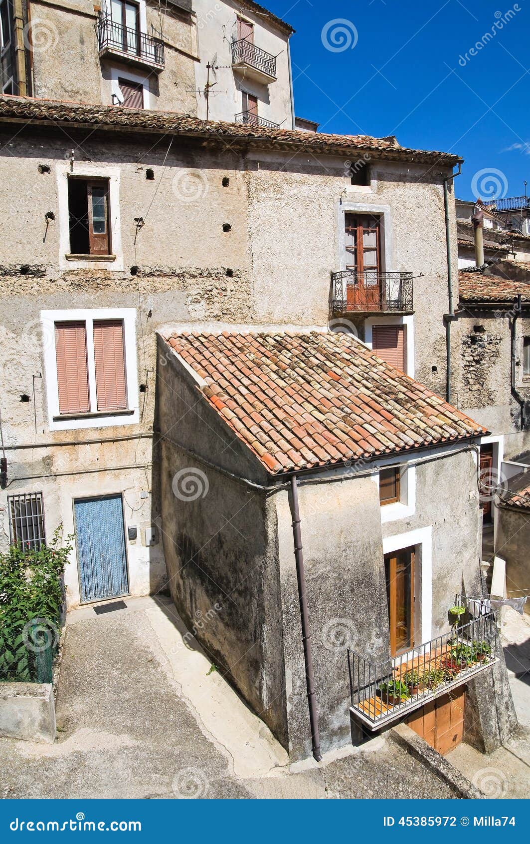 Alleyway. Morano Calabro. Calabria. Italy. Perspective of an alleyway of Morano Calabro. Calabria. Italy.