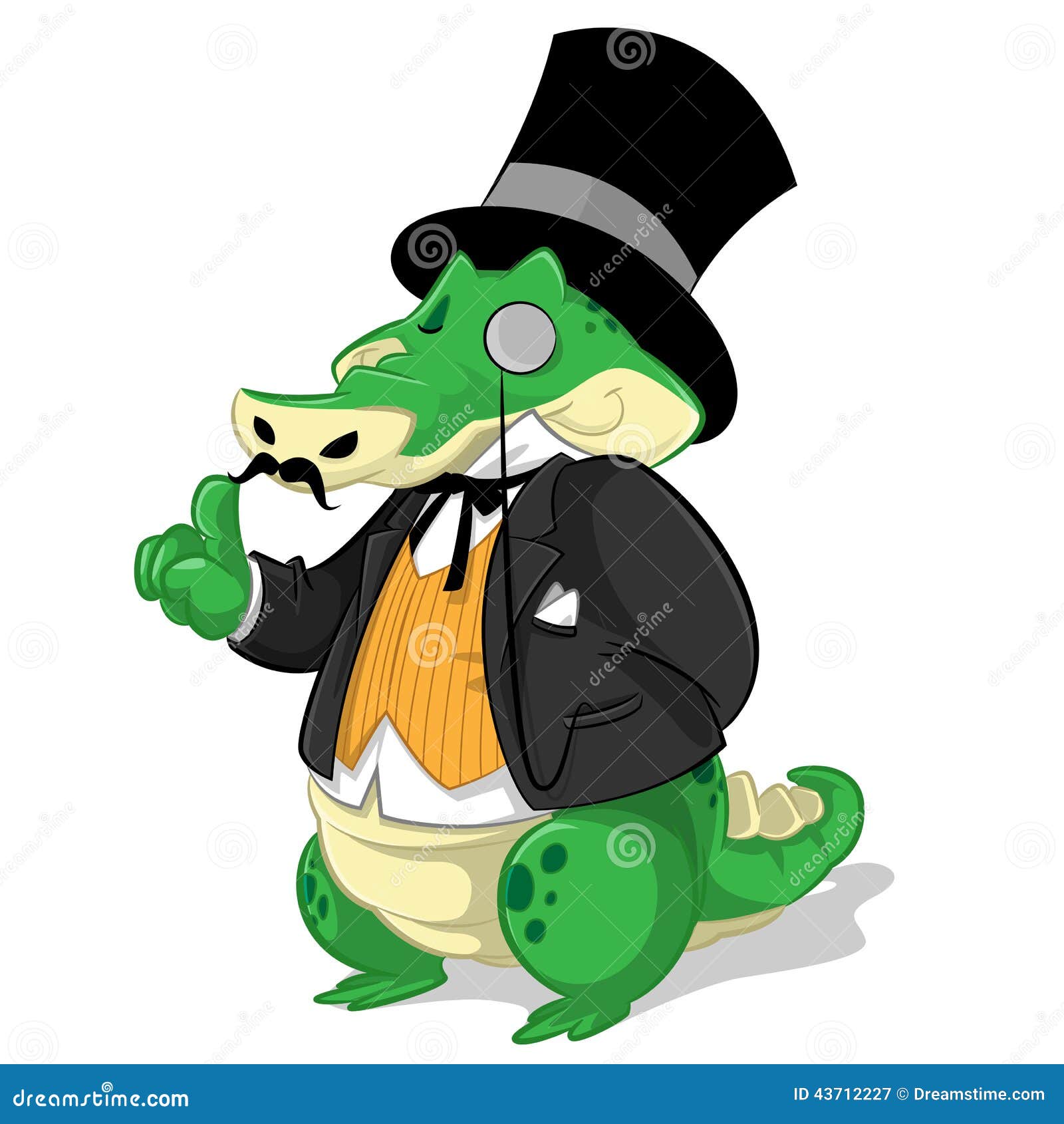 Alligator Cartoon stock vector. Illustration of suits - 43712227
