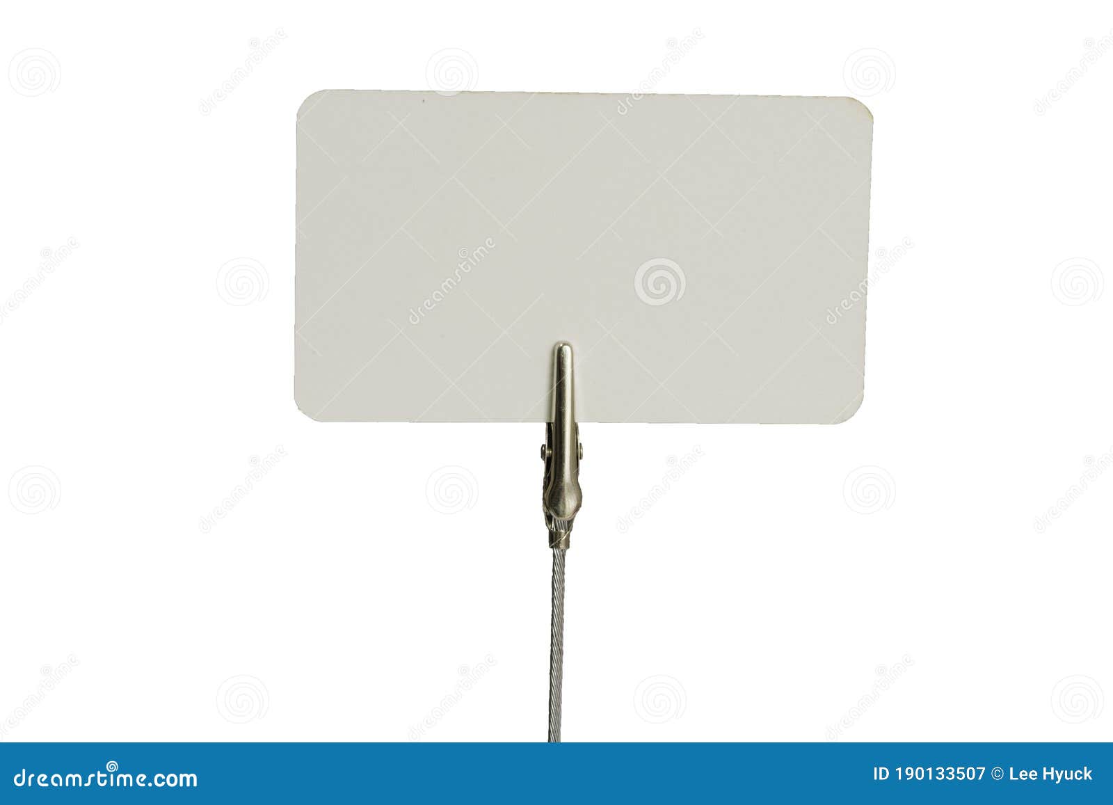 Alligator Clip Memo Holder Isolated on White Background Stock Image