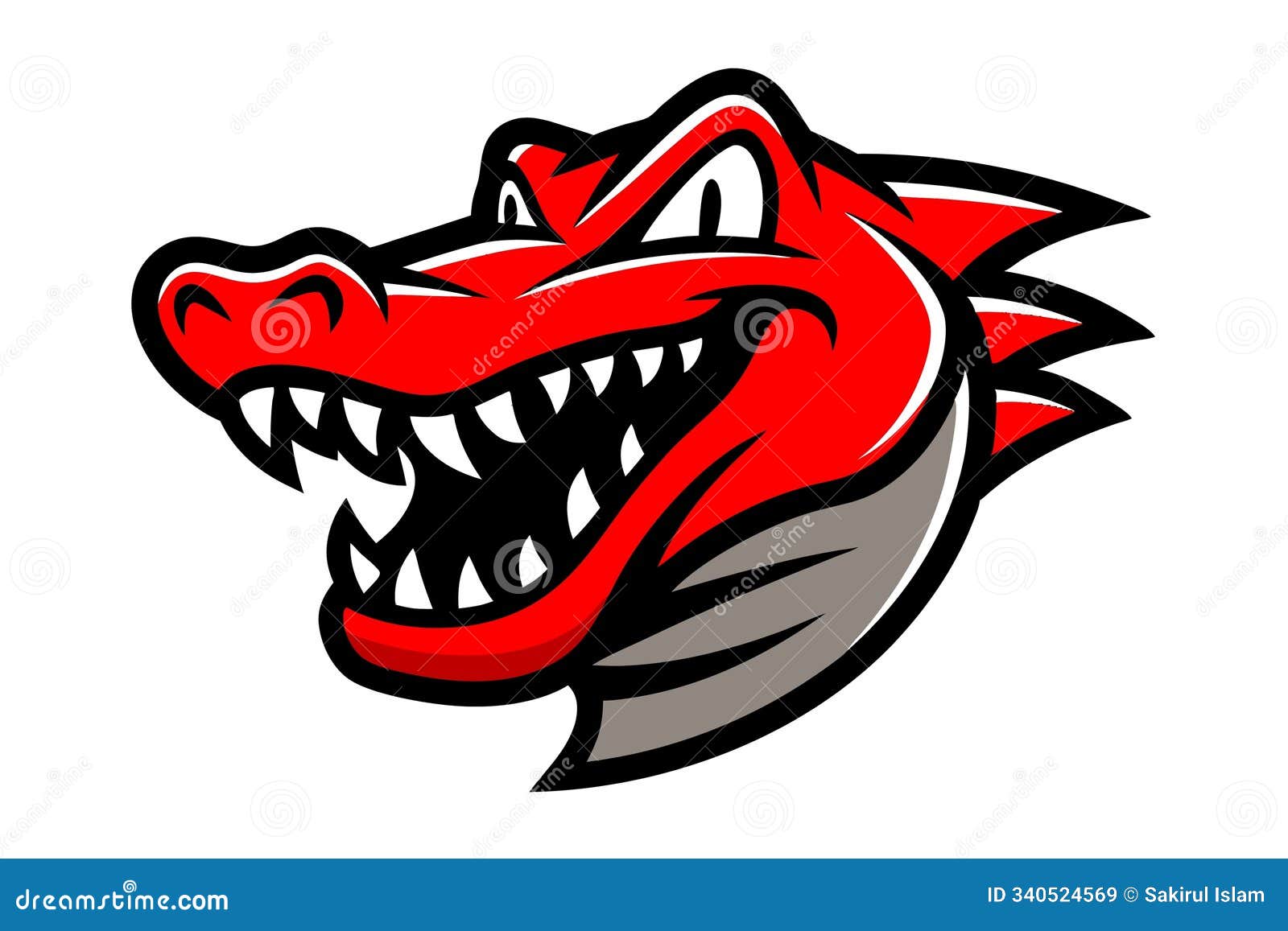 alligator head mascot logo   