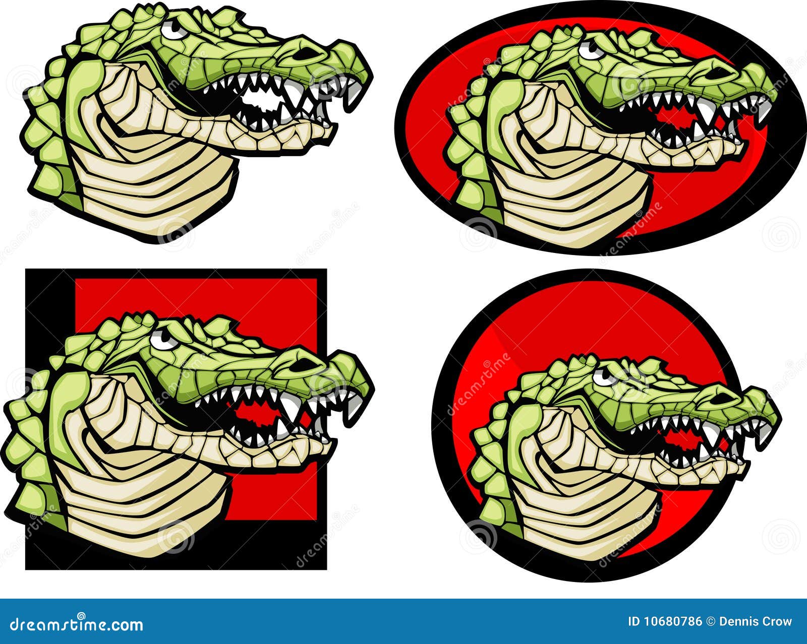 Alligator Mascot Logo Stock Vector Illustration Of Crocodiles 10680786