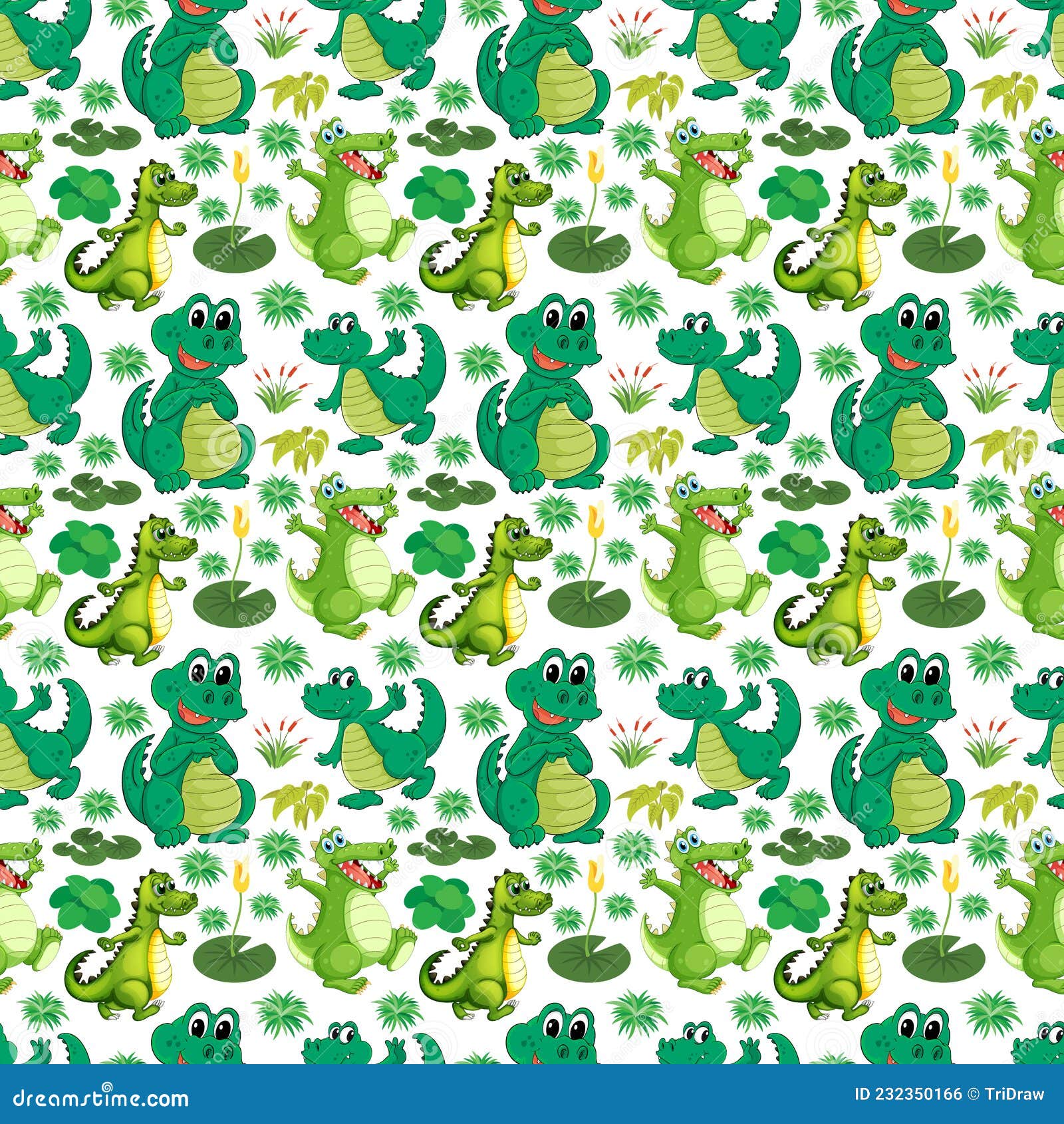 Alligator Seamless Pattern Design Stock Vector Illustration Of Alligator Seamless Pattern Design Stock Vector Illustration Of