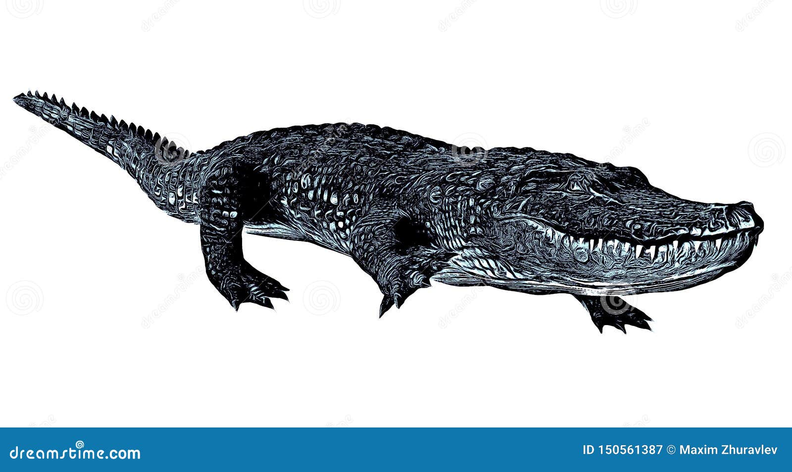 Alligator In Brush sketch – Art By Breah