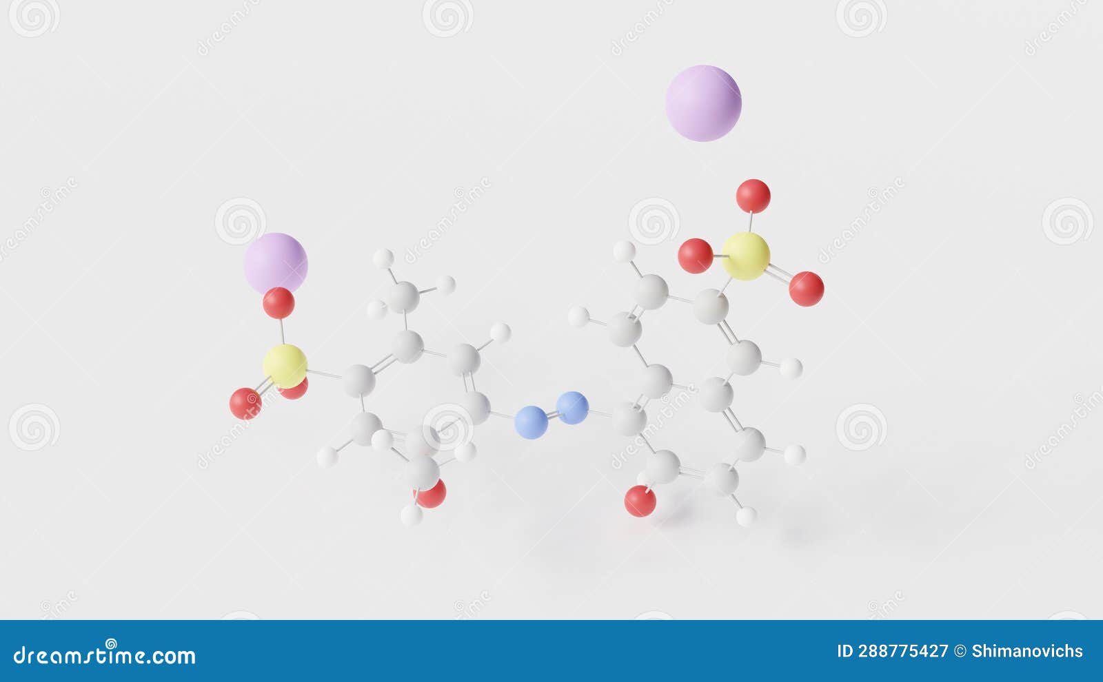Allura Red Ac Molecule 3d, Molecular Structure, Ball and Stick Model,  Structural Chemical Formula Food Dye E129 Stock Illustration - Illustration  of objects, colorings: 288775427