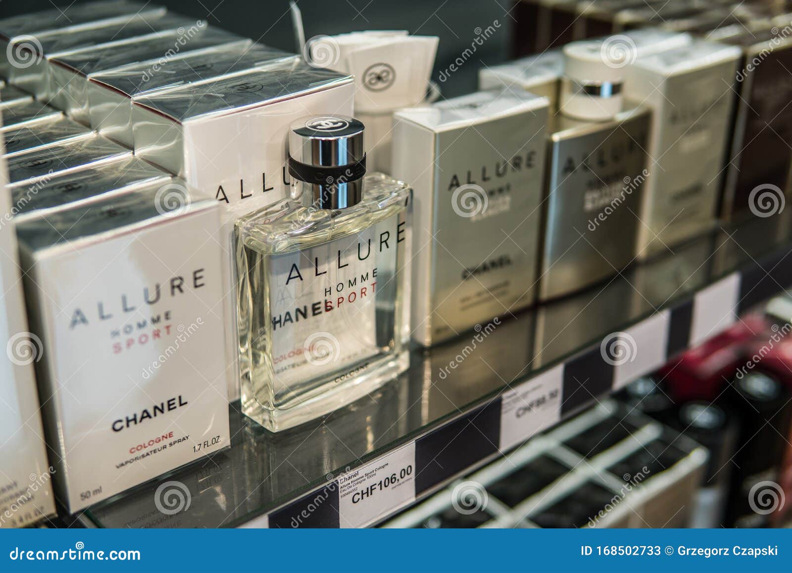 Allure Chanel Perfume on the Shop Display, Allure Chanel is