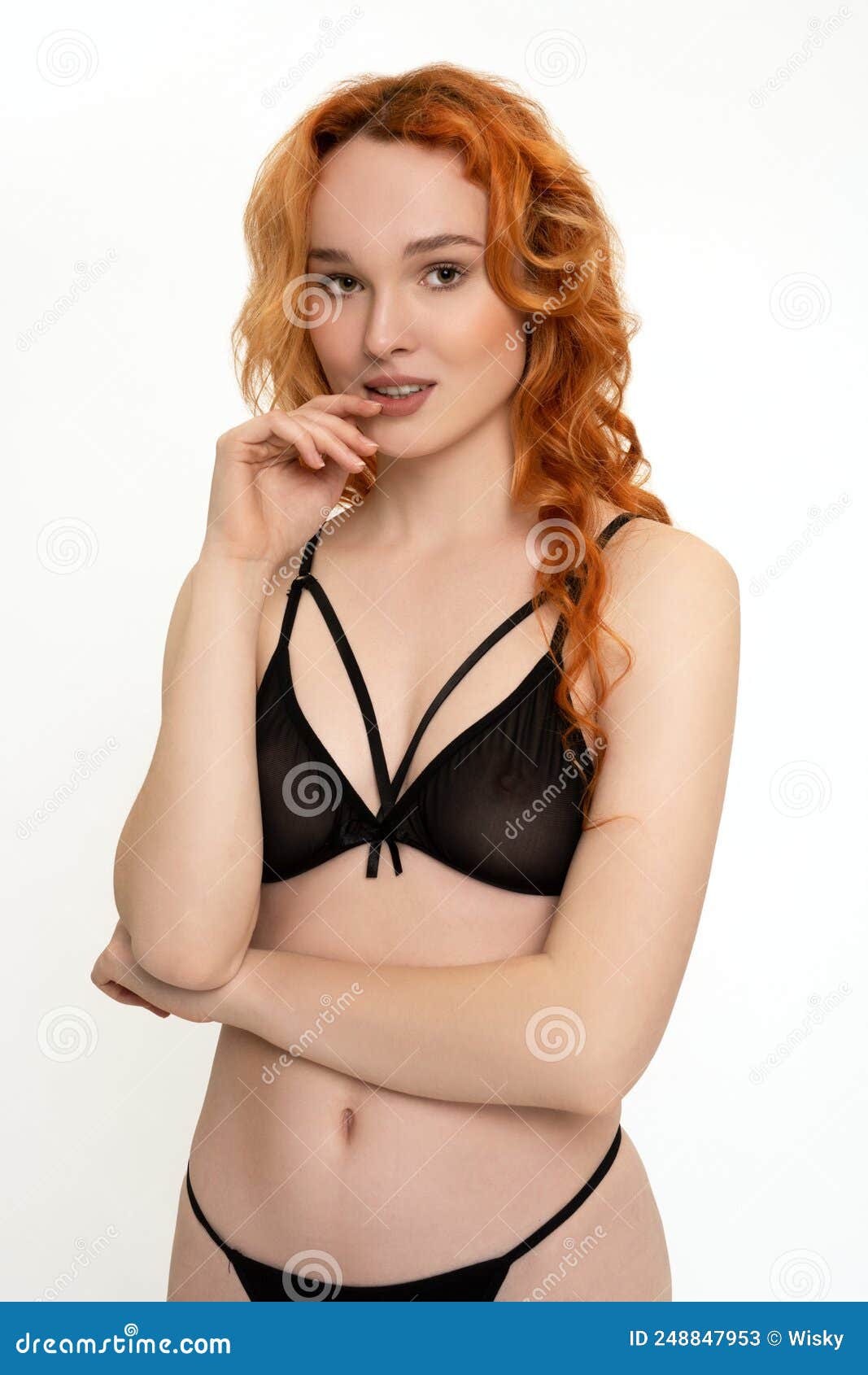 Redhead In Bra And Panties