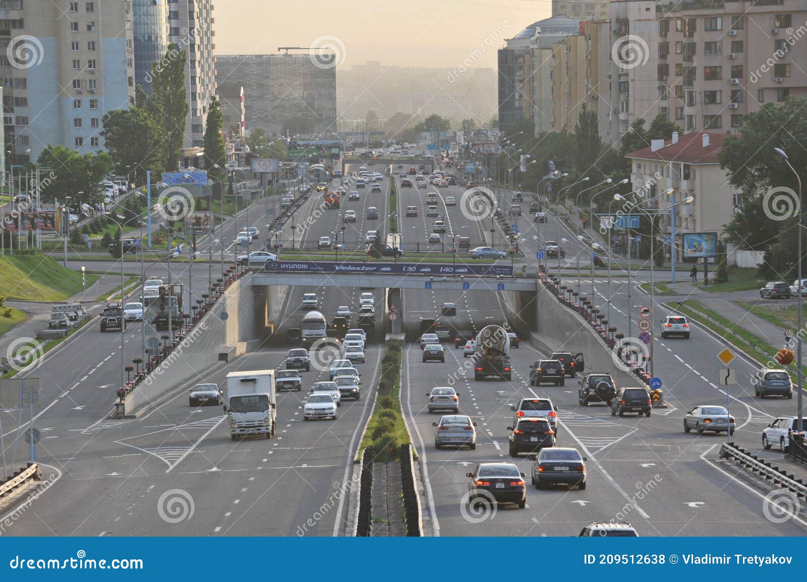 Almaty, Kazakhstan - 05.30.2013 : Traffic on One of the Central ...
