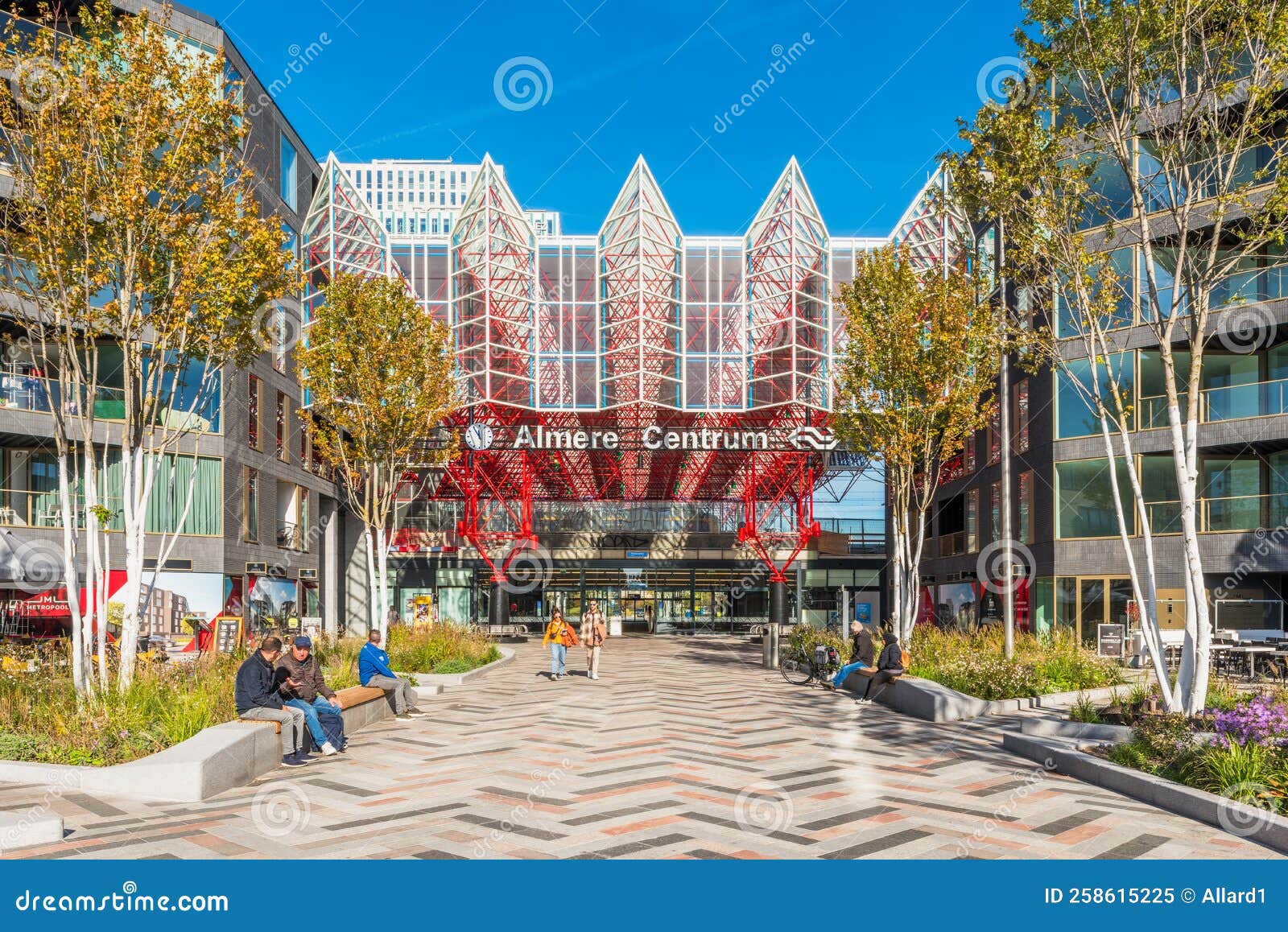 Almere Centrum Railway Station in Almere Netherlands Editorial Image