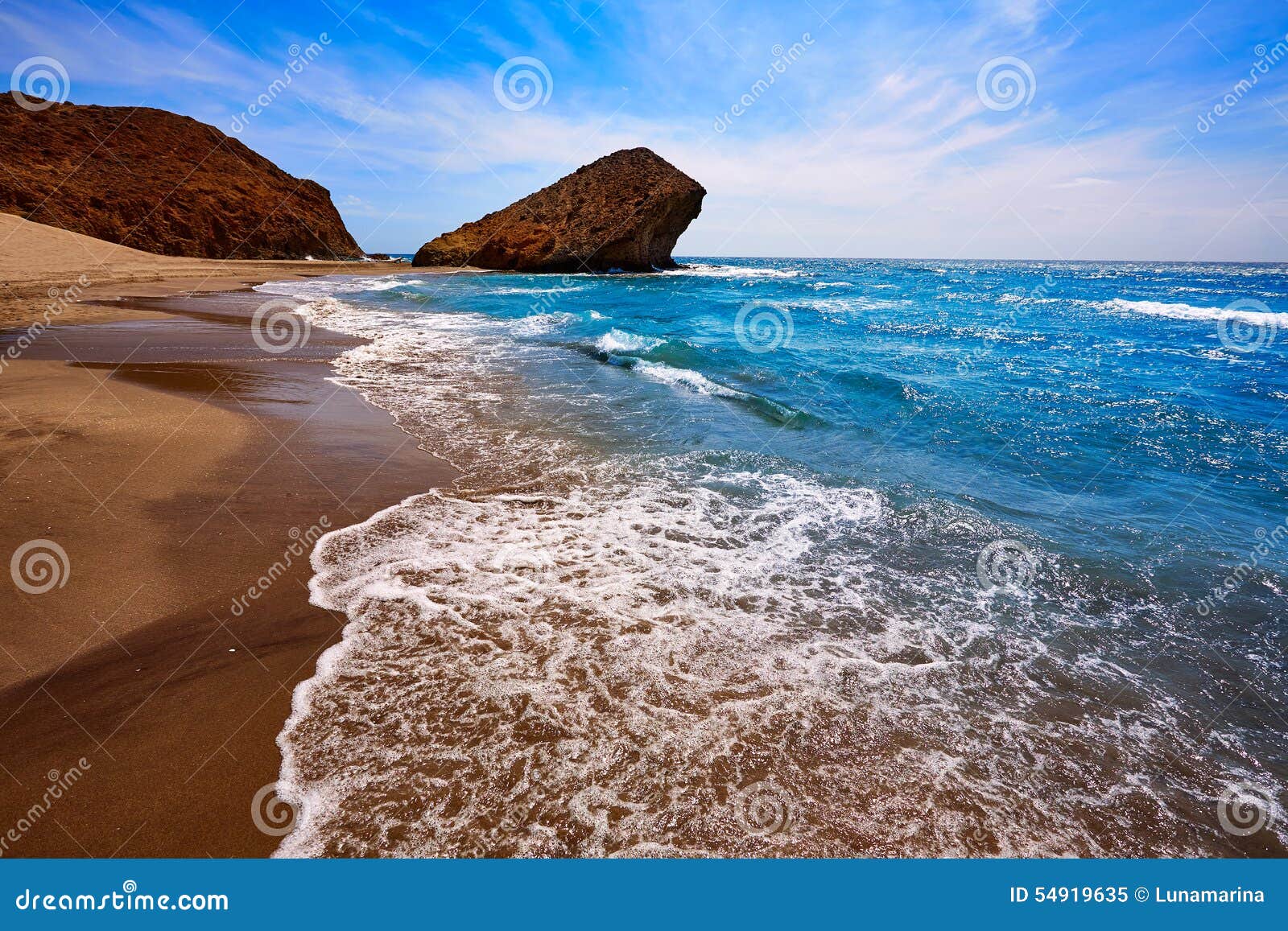 Almeria Playa Del Monsul Beach At Cabo De Gata Stock Image Image Of Coast Andalusian