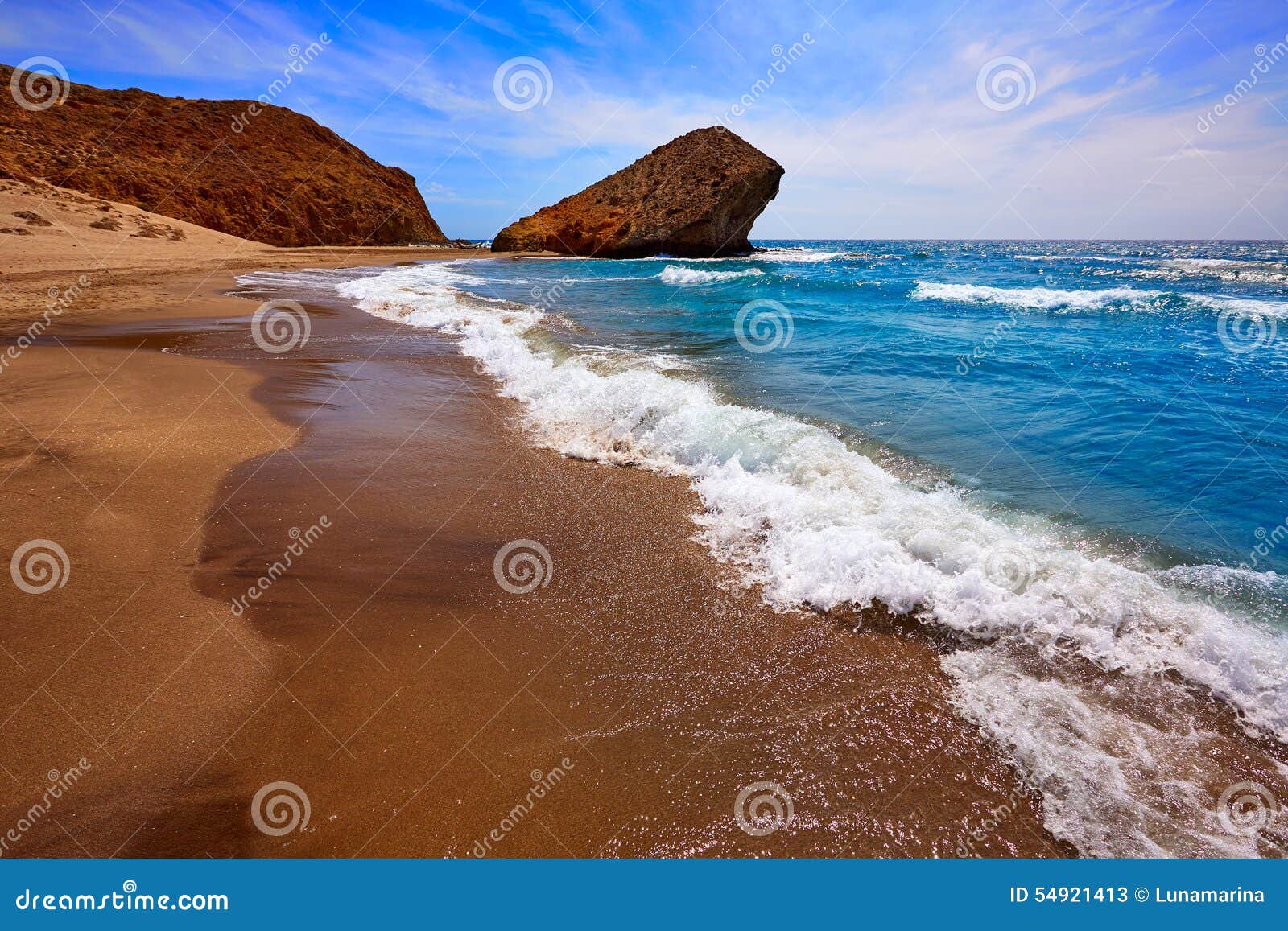 almeria playa del monsul beach at cabo de gata