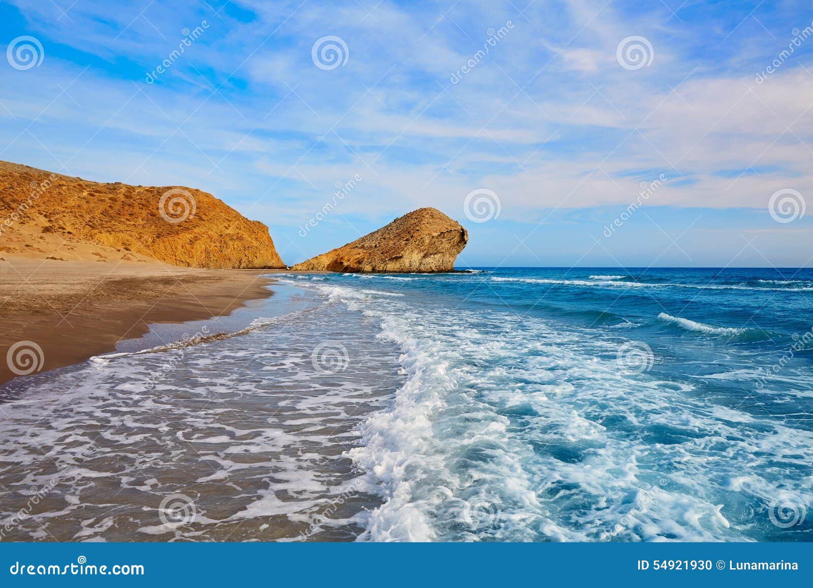 almeria playa del monsul beach at cabo de gata