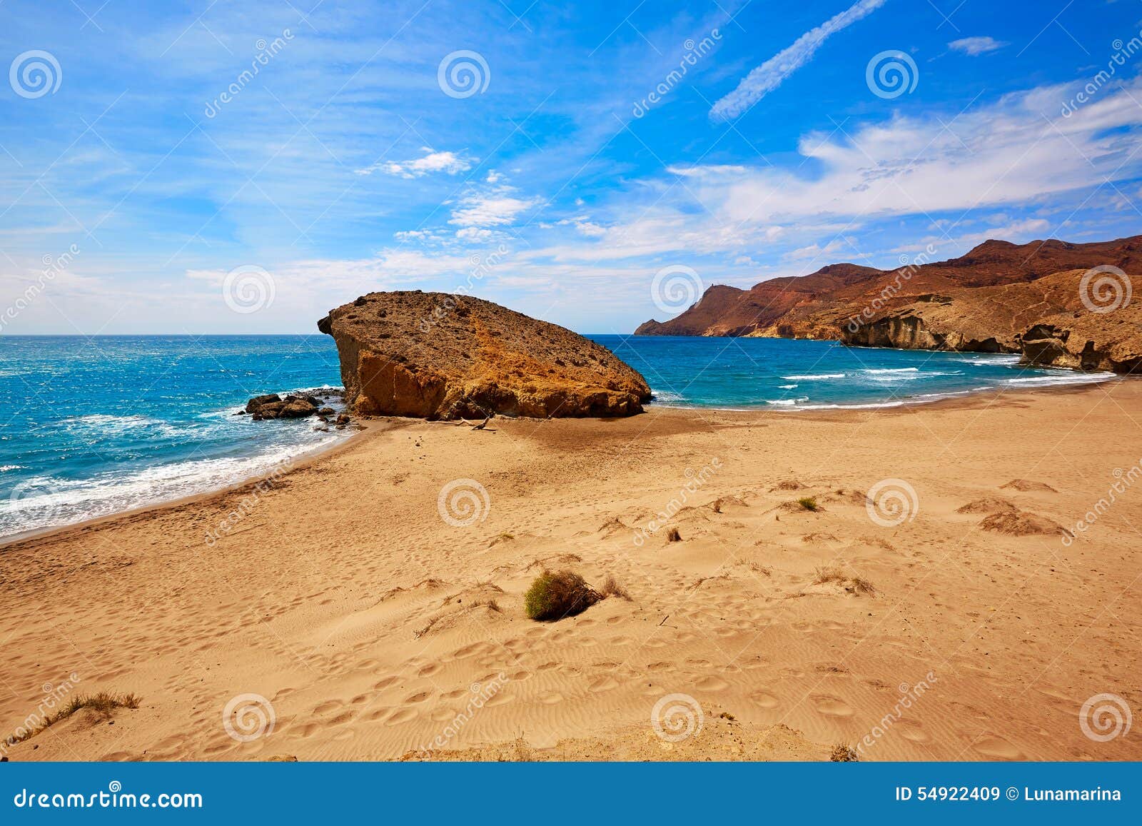 Almeria Playa Del Monsul Beach At Cabo De Gata Stock Image Image Of Scene Seascape