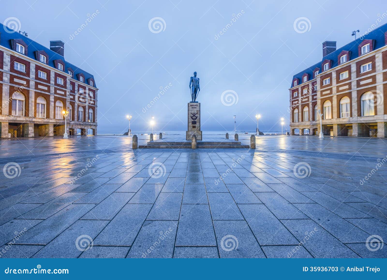 almirante brown square in mar del plata, argentina