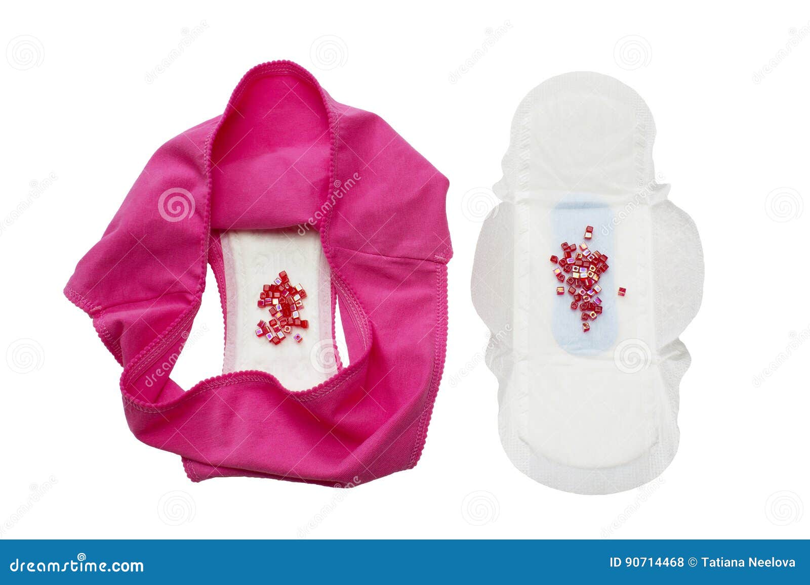 Almofada Sanitária Da Menstruação Com Grânulos, Calças Cor-de-rosa Para a  Proteção Da Higiene Da Mulher Proteção Macia Macia Por Foto de Stock -  Imagem de sangramento, medicina: 90714468