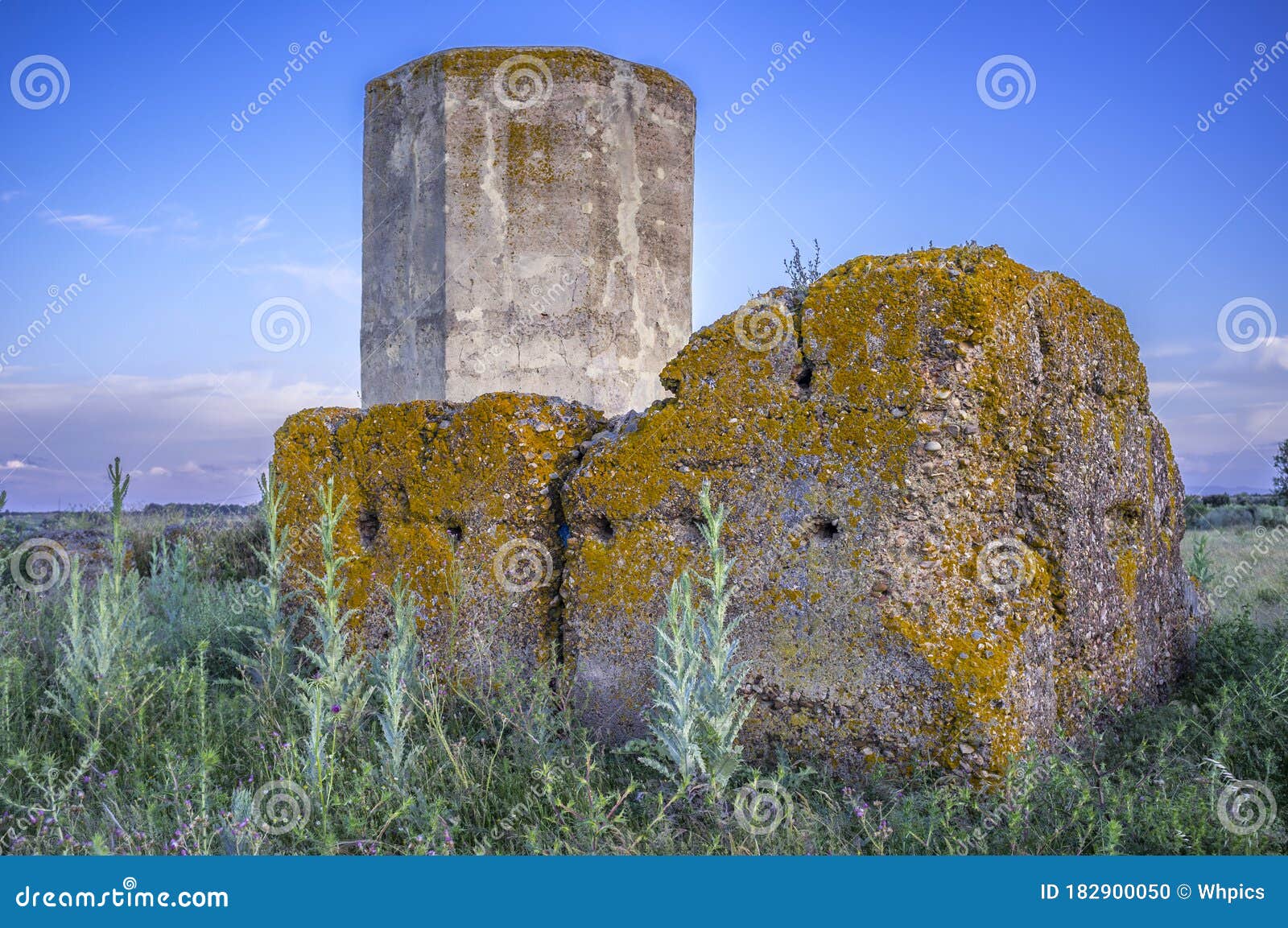 almohad watchtower of ibn marwan or los rostros, badajoz, spain