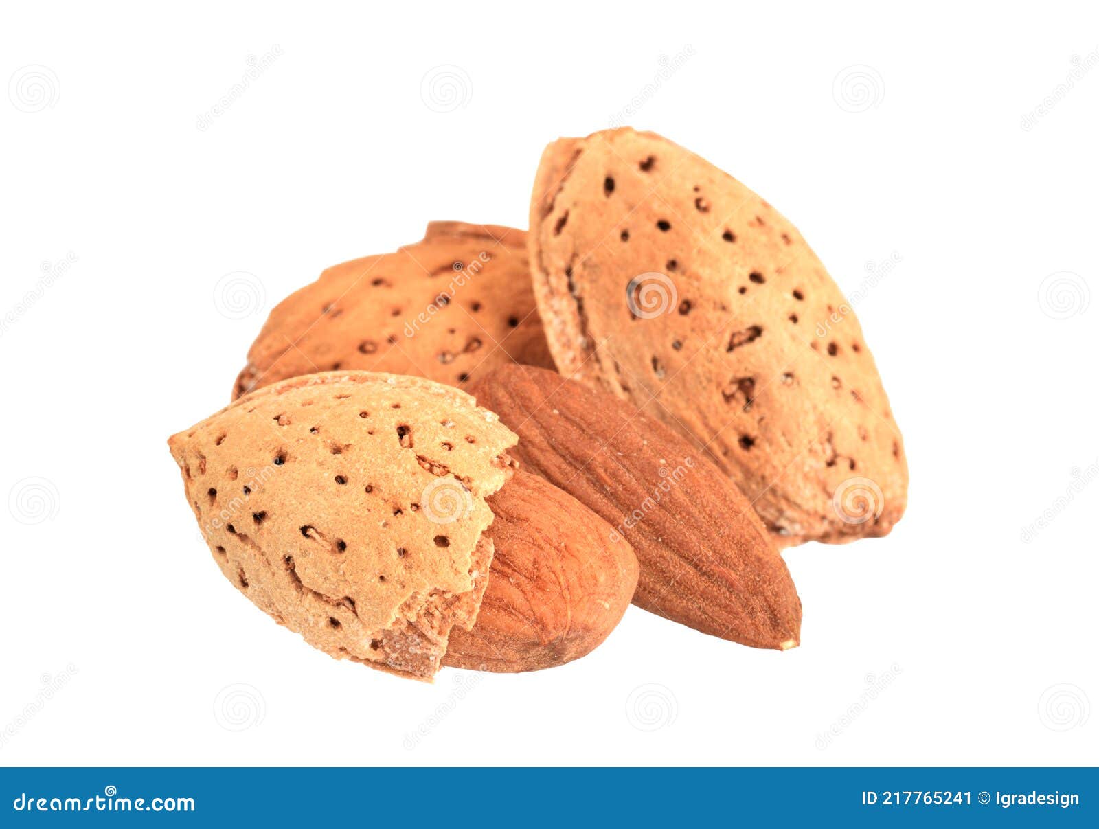 Almond Whole in Nutshell Salted Stock Image Image of healthy, almond 217765241