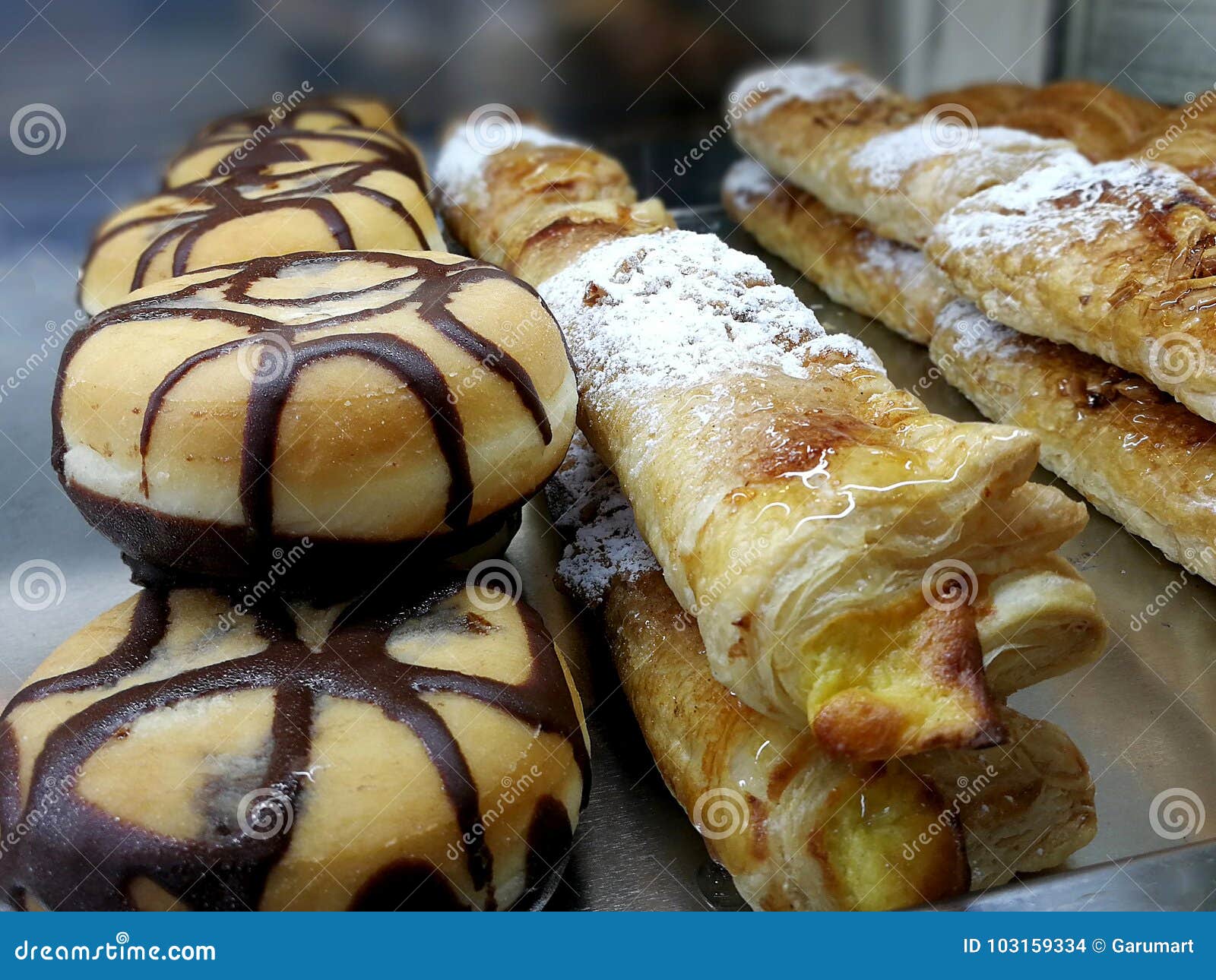 Almond Biscuits and Chocolate Stock Photo Image of topping, black
