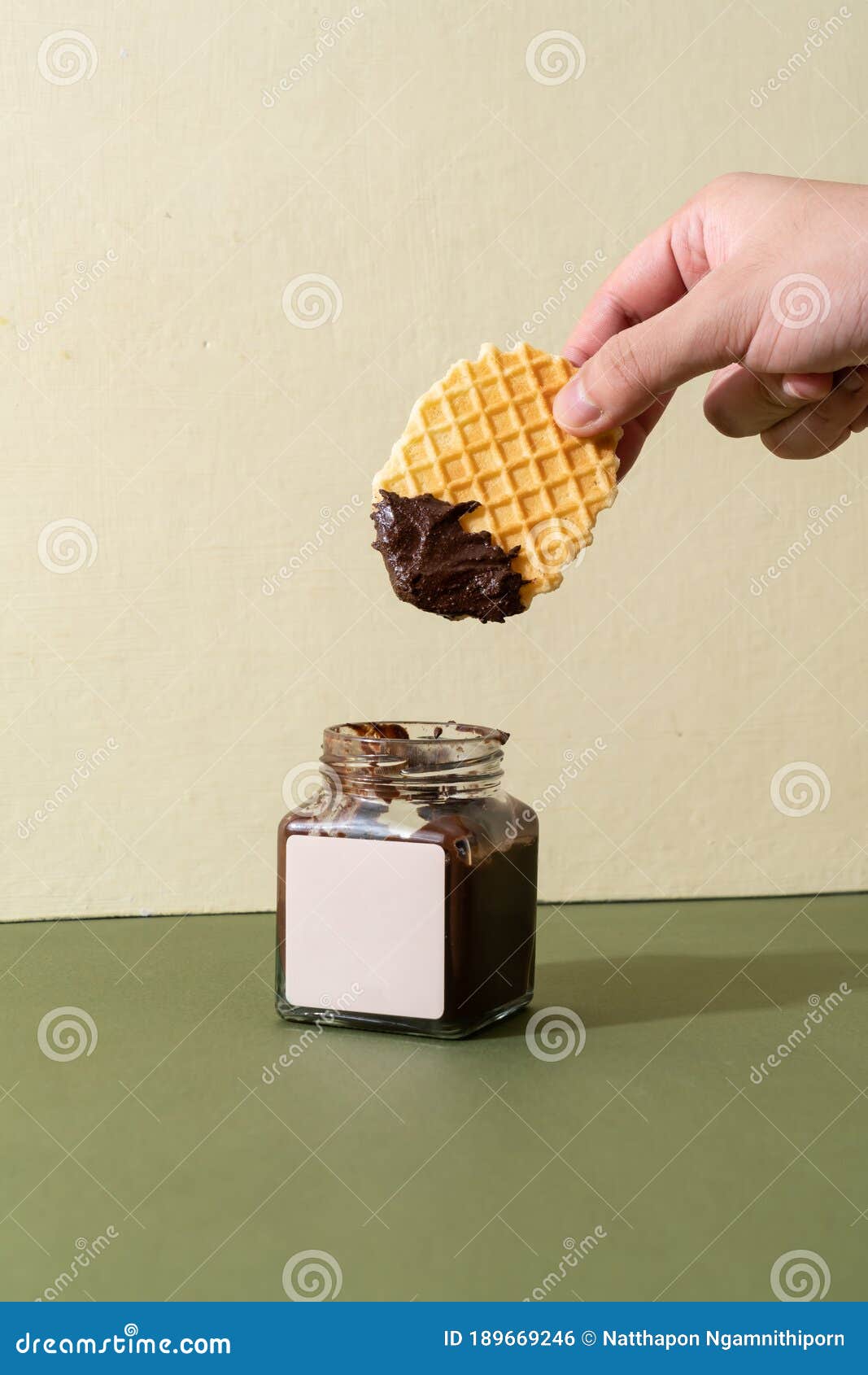 Almond Butter Spread and Almond Chocolate Butter Spread Stock Photo