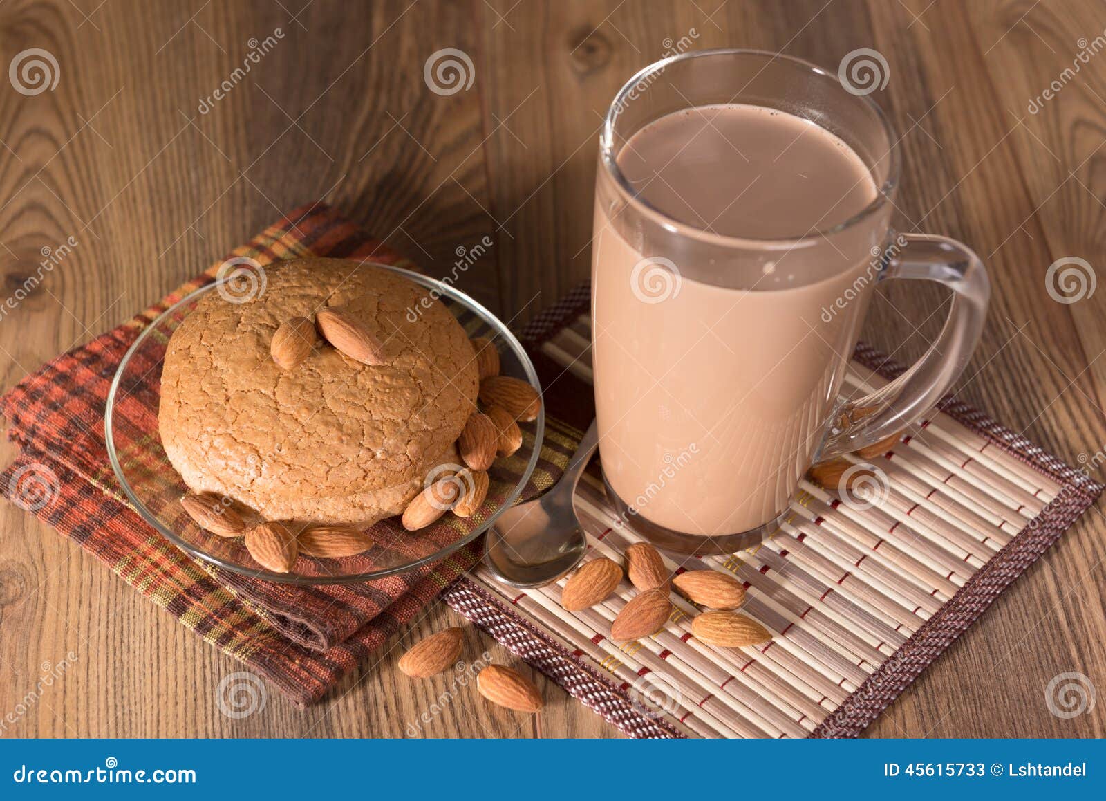 Almond Cake, Almonds and Milk Chocolate Stock Image Image of biscuit