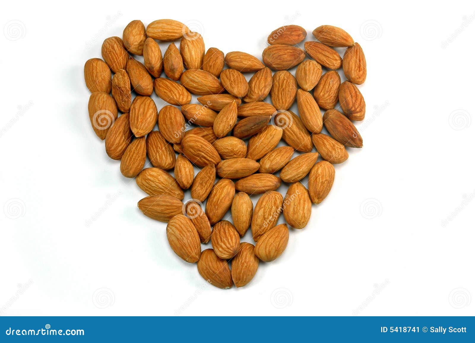 Almond heart stock image. Image of wholesome, oval, calcium 5418741