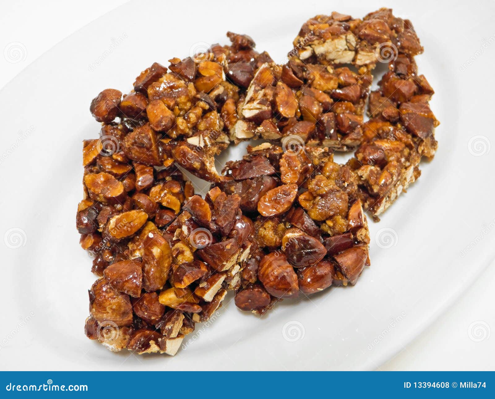 Almond nougat. stock photo. Image of firm, almond, ingredient 13394608