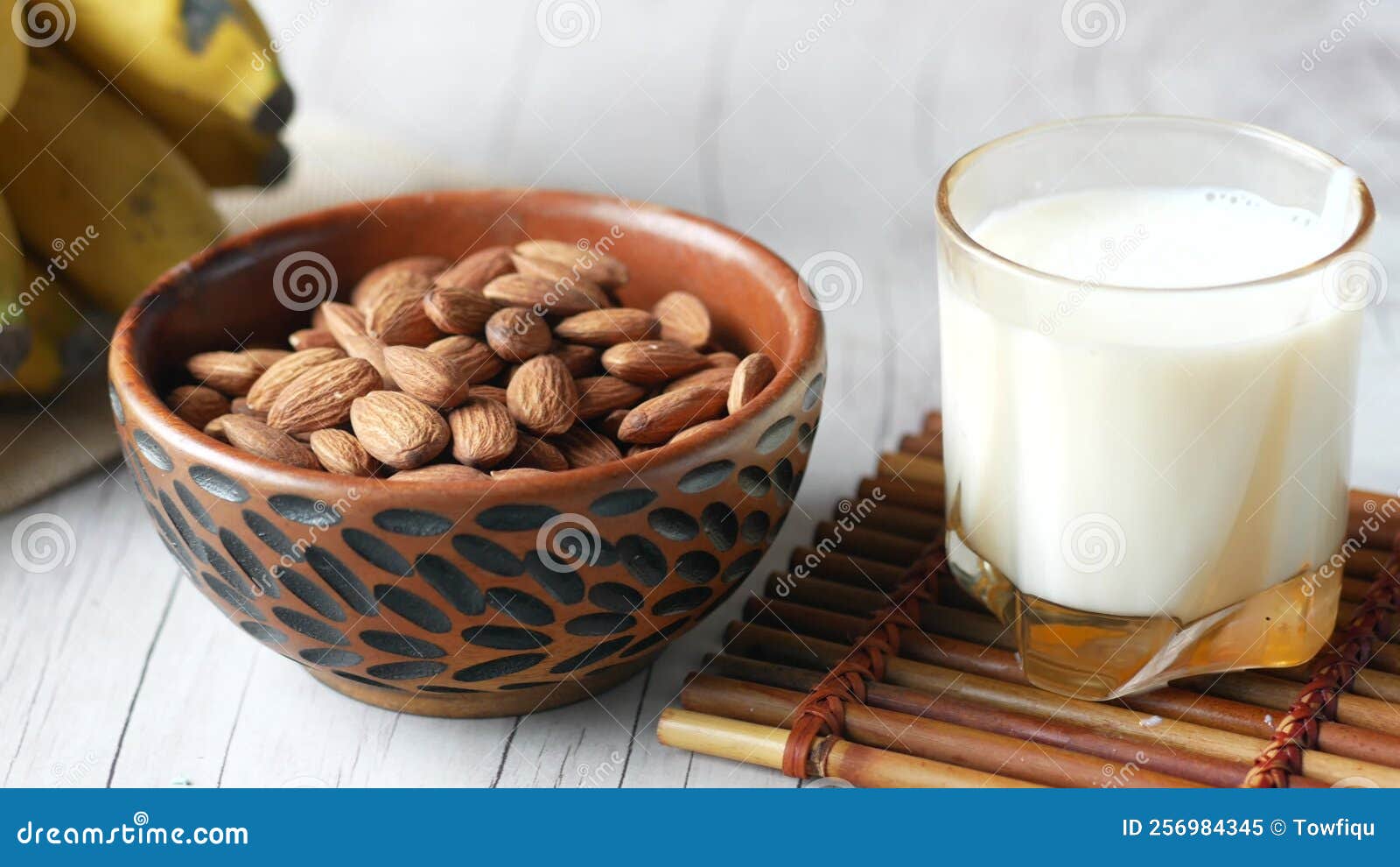 Almond Nut and Milk on Table Stock Video Video of organic, natural