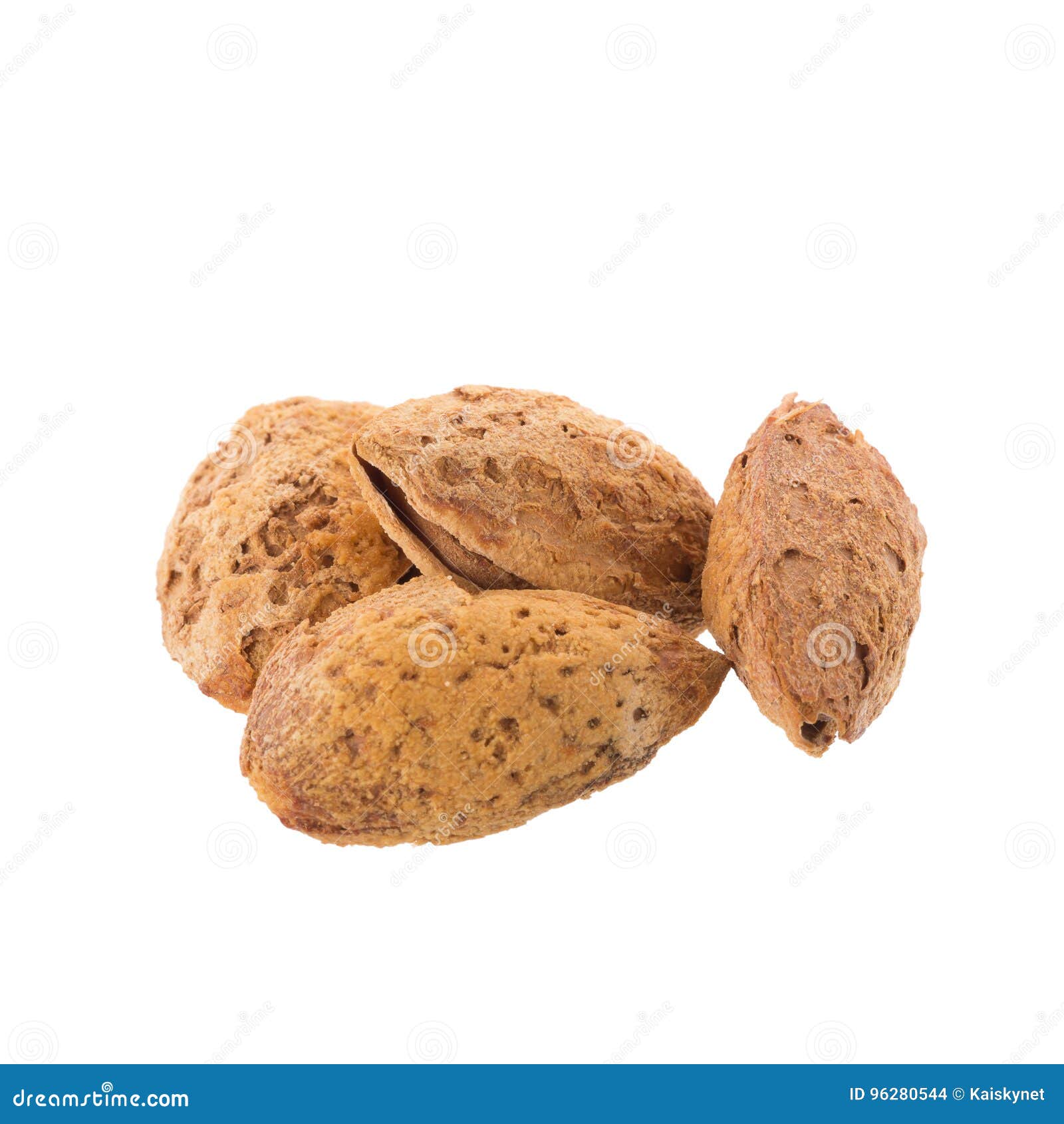 Almond Nut in Shell Isolated on White Background Stock Photo Image of