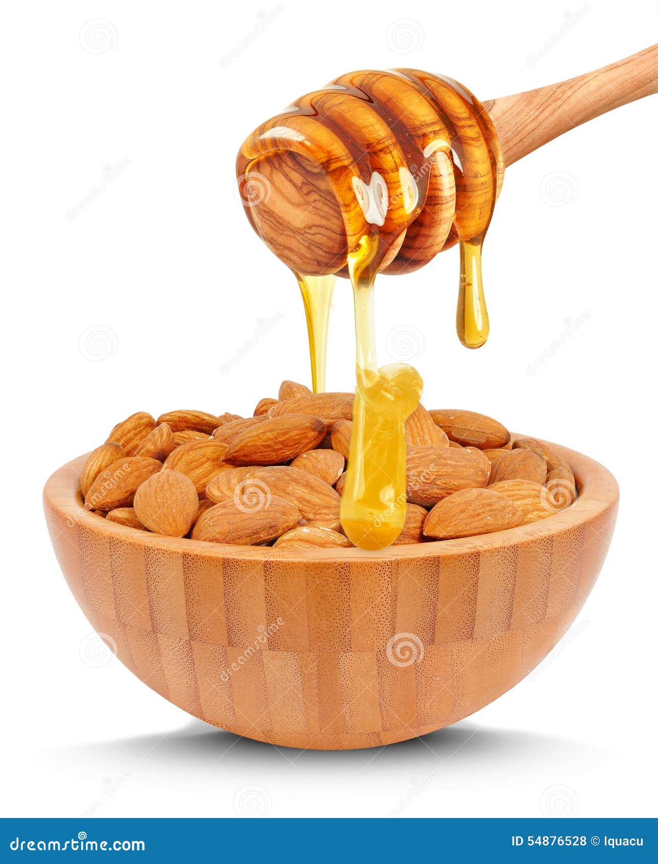 Almond nuts and honey stock photo. Image of nuts, heap 54876528