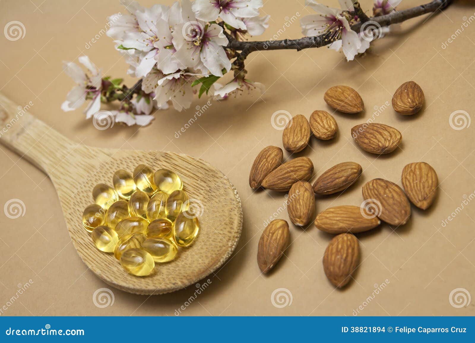 Almond oil in capsules stock photo. Image of drink, capsules 38821894