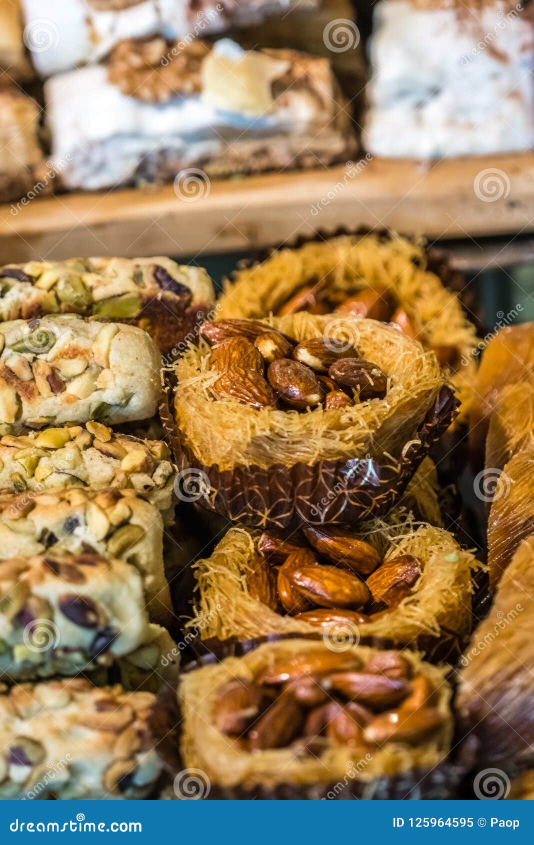 Almond and Pistachio Baklava Snack Stock Image - Image of arab, birds ...