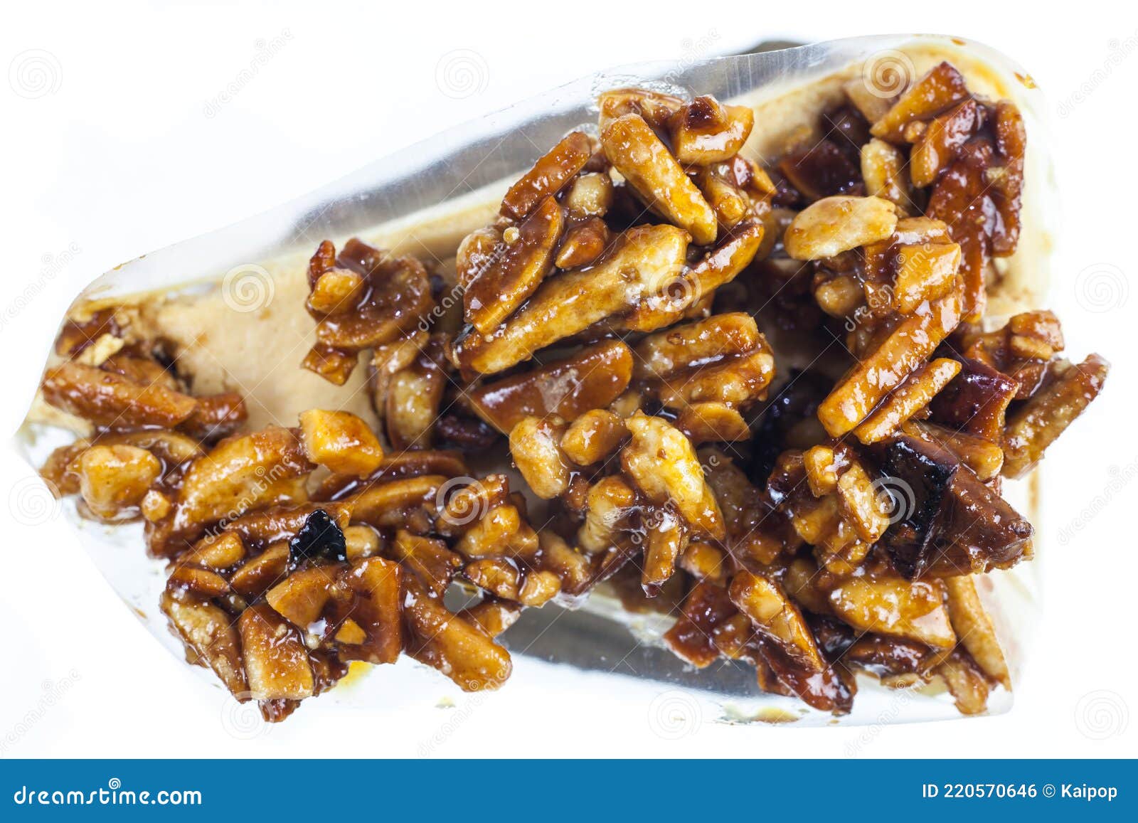 Almond Toffee Cake with Coffee Flavored Icing Stock Photo Image of