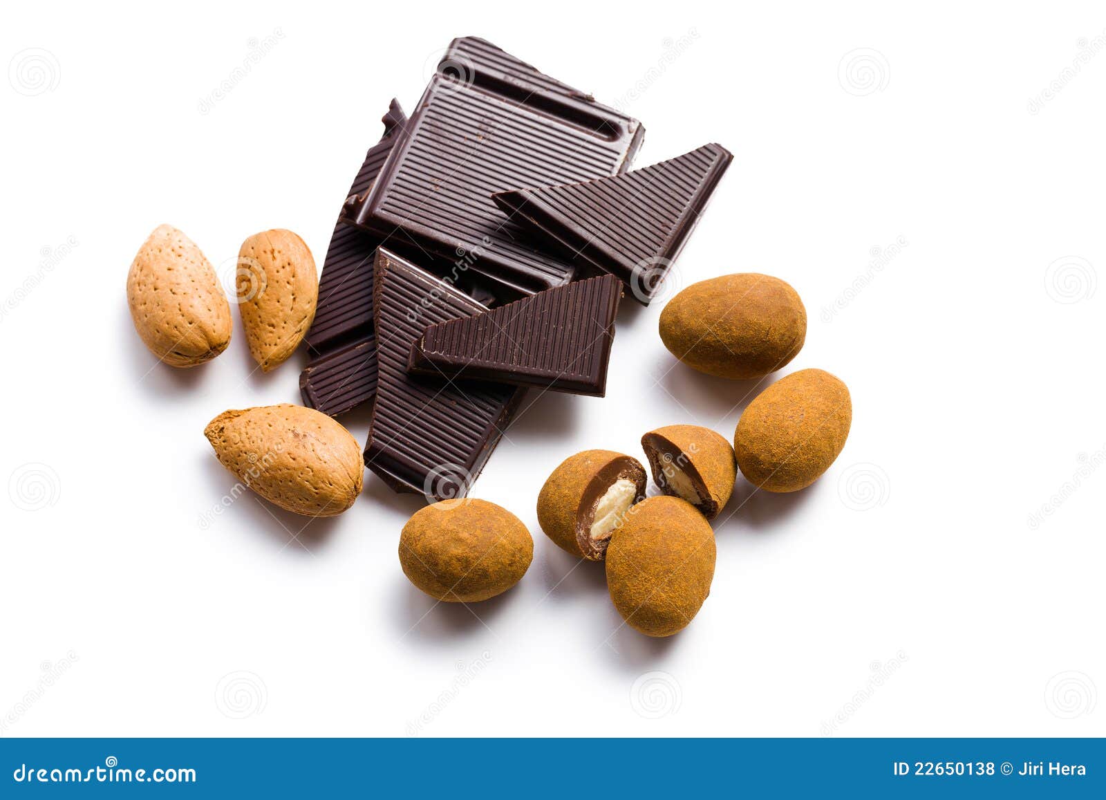 Almonds in Chocolate with Cinnamon Stock Photo Image of covered