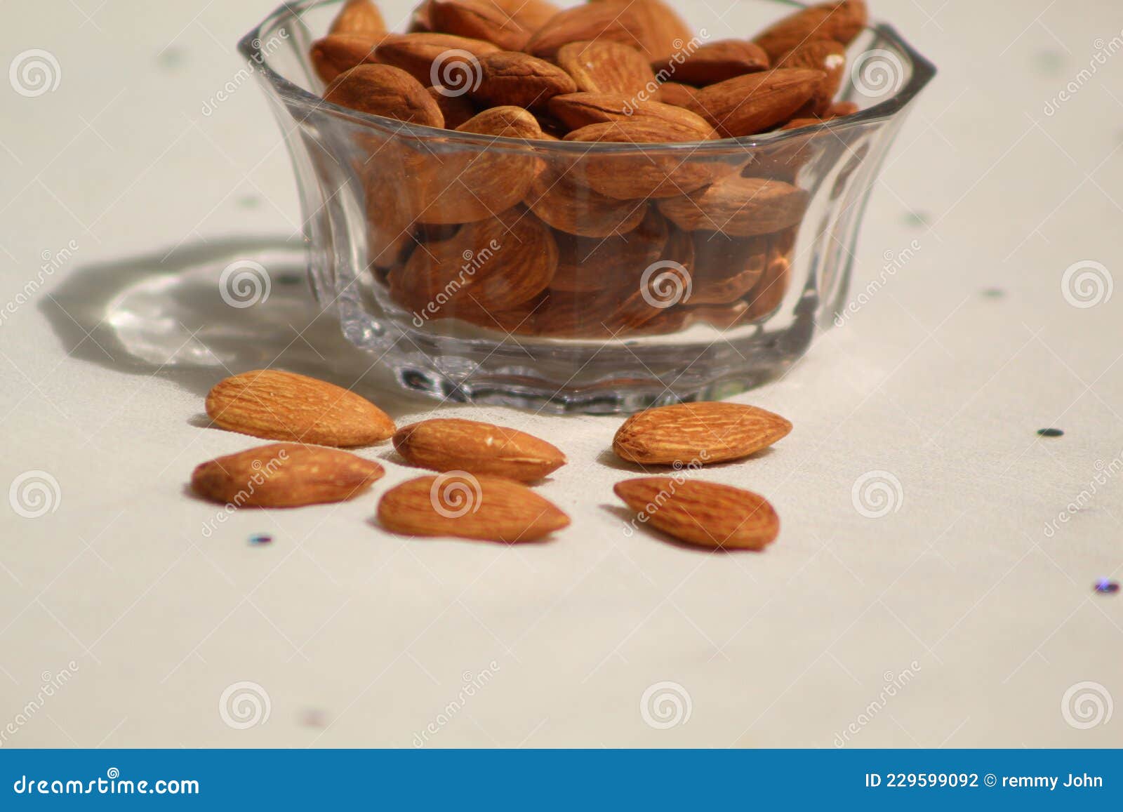 Almonds is Good for Health Almonds is Good for Immunity System Stock