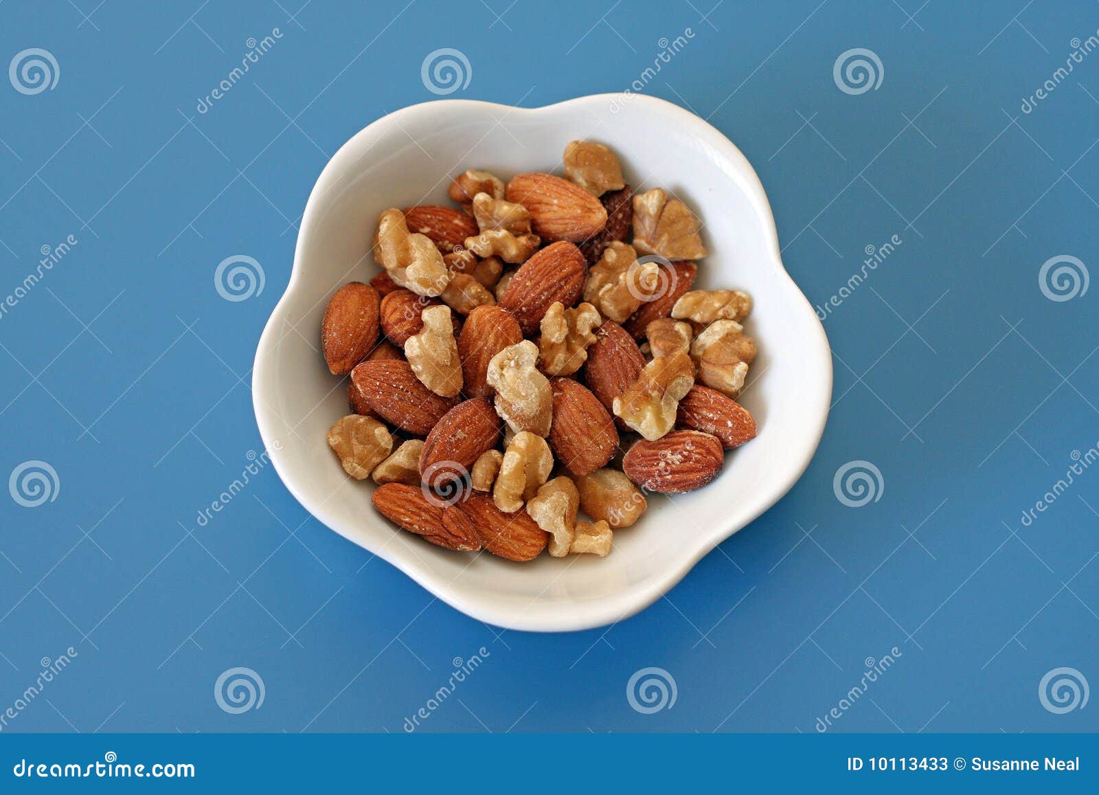 Almonds and Walnuts in a Dish Stock Image Image of background, snack