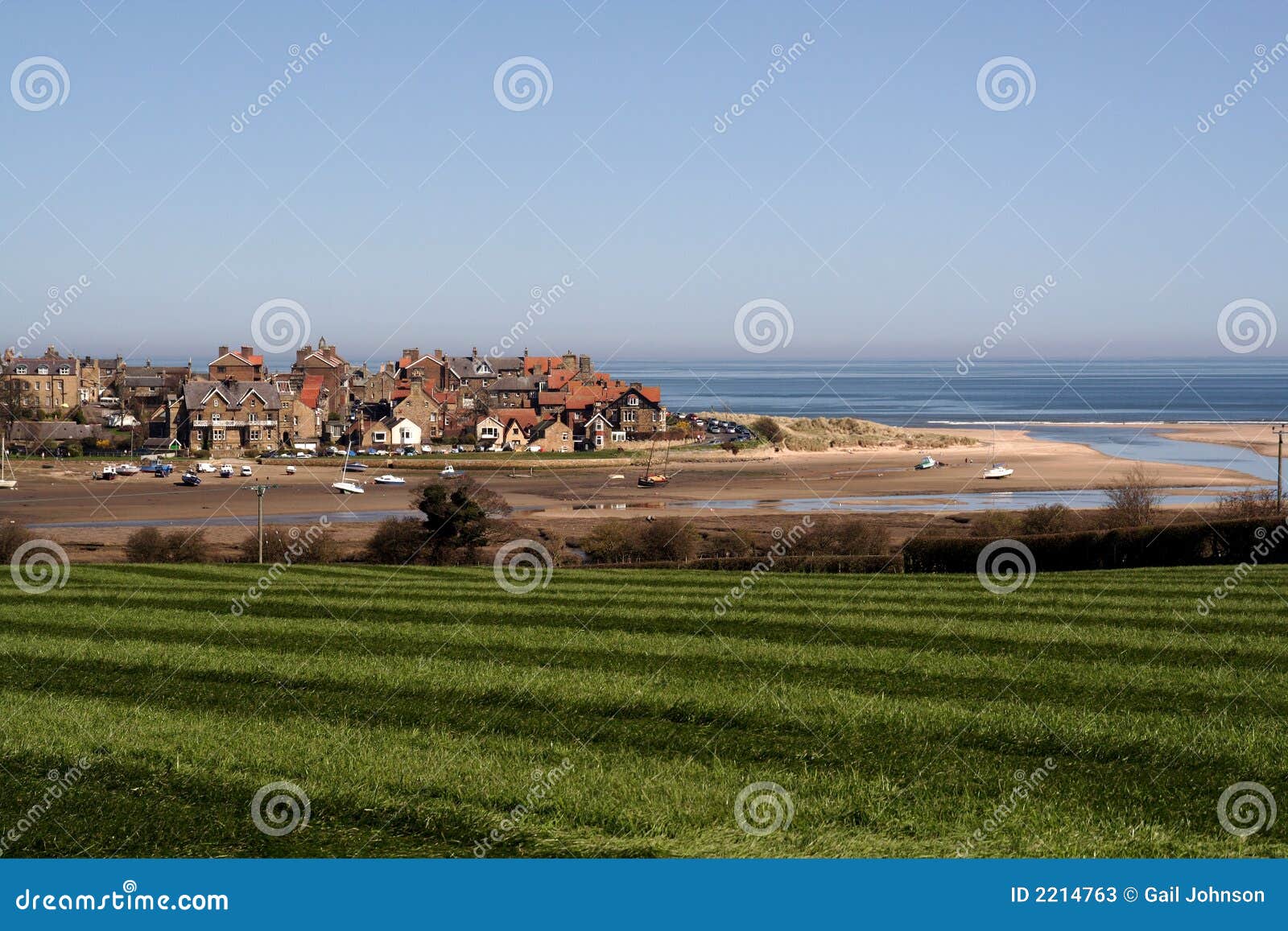 Alnmouth skyscape stock image. Image of estuary, alnmouth 2214763