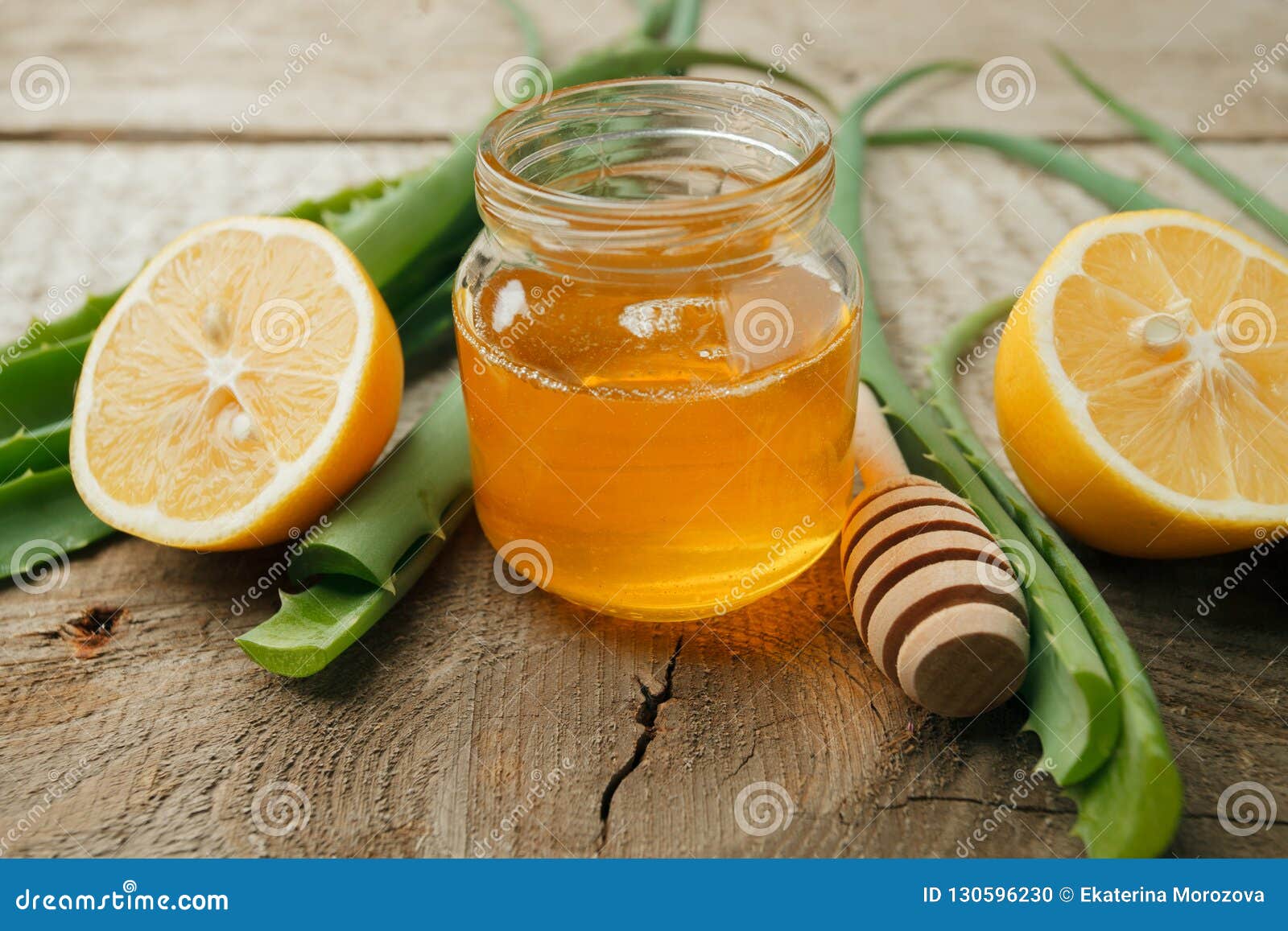 Aloe Vera, Fresh Lemon and Honey. Natural Facial, Skin and Hair Care Recipe  Stock Photo - Image of citrus, hair: 130596230