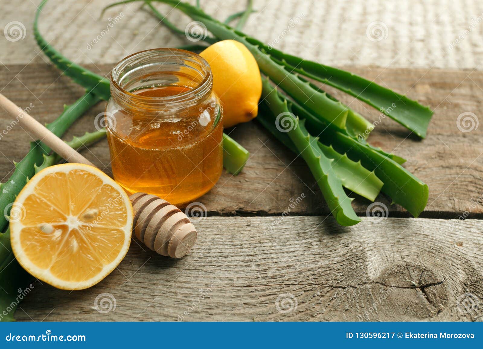 Aloe Vera, Fresh Lemon and Honey. Natural Facial, Skin and Hair Care Recipe.  Stock Image - Image of cosmetic, dermatology: 130596217