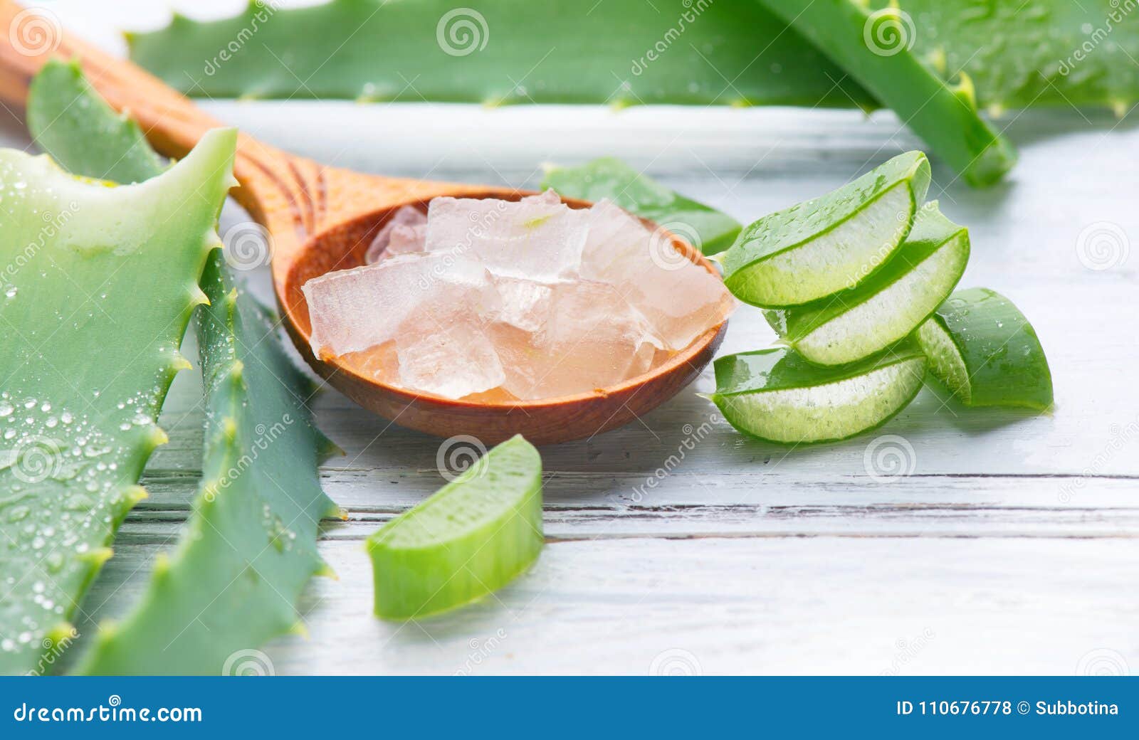 aloe vera gel closeup. sliced aloevera natural organic renewal cosmetics, alternative medicine. organic skincare concept