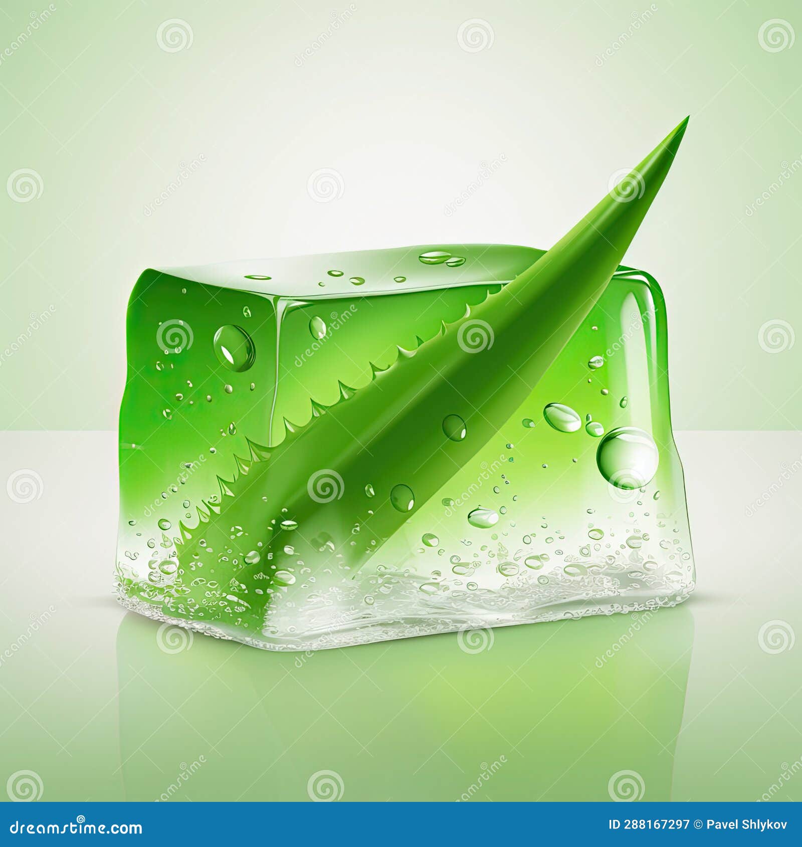 Aloe vera in ice cube stock image. Image of plant, aloe 288167297